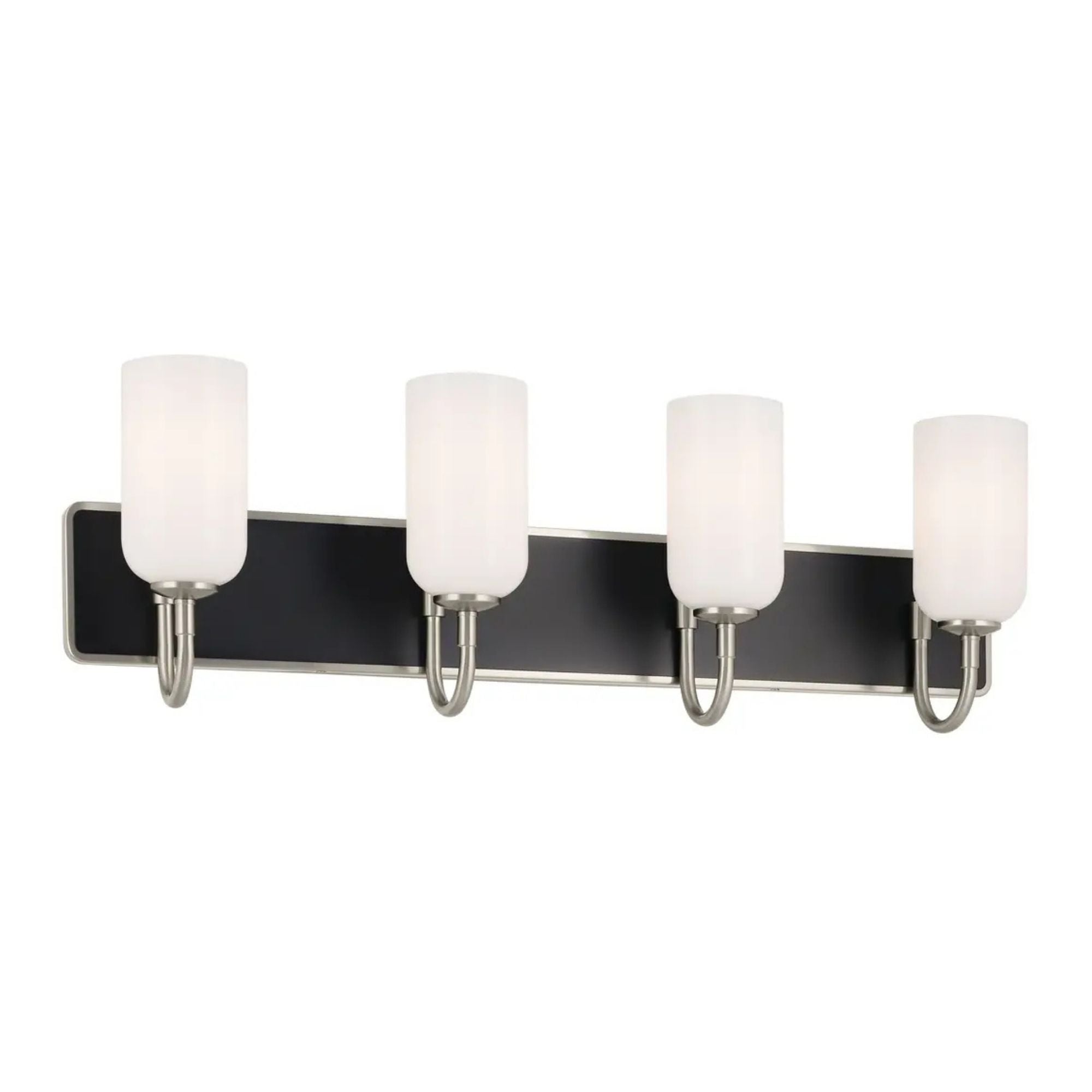 Kichler Solia 32 in. 4-Light Vanity, Brushed Nickel with Opal Glass