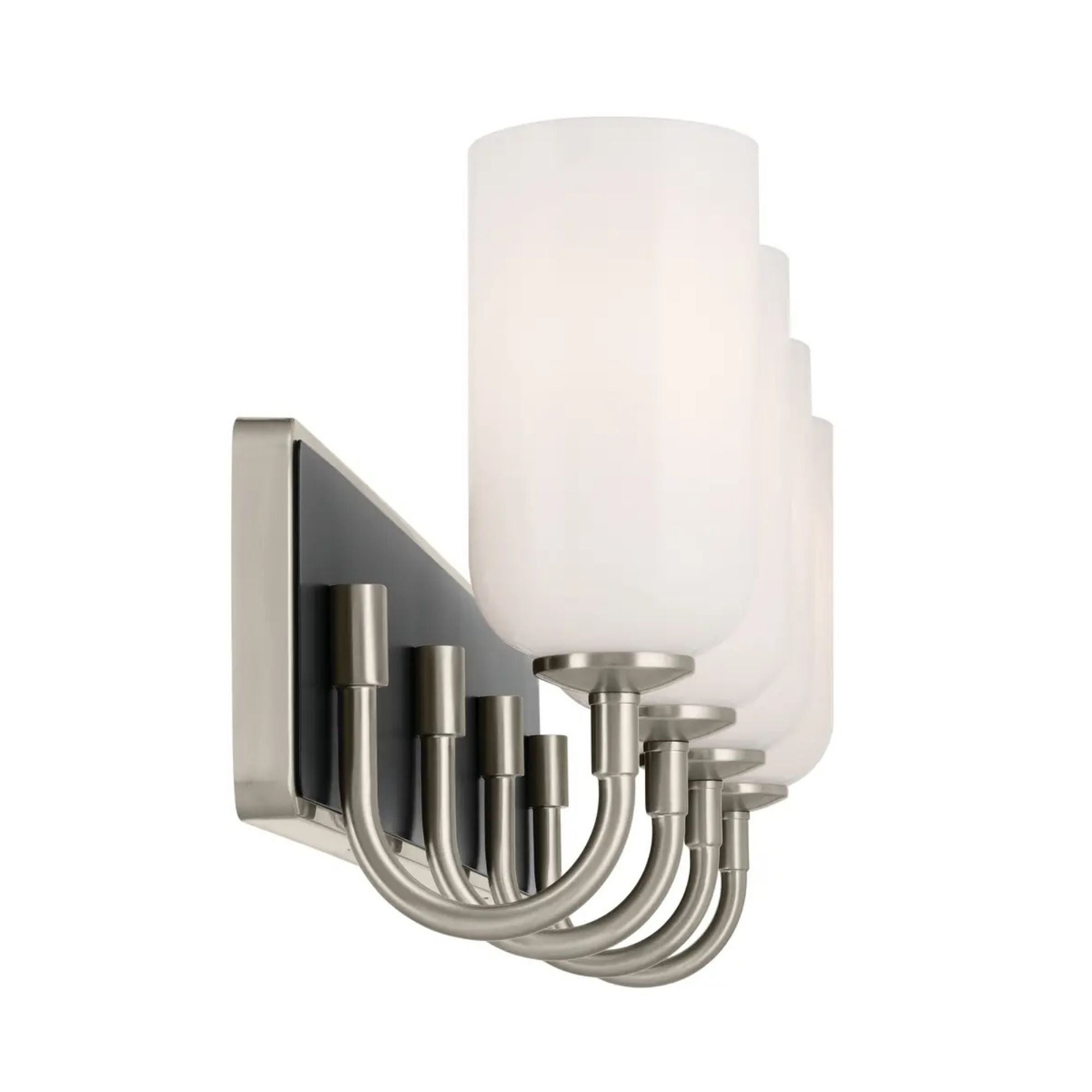 Kichler Solia 32 in. 4-Light Vanity, Brushed Nickel with Opal Glass