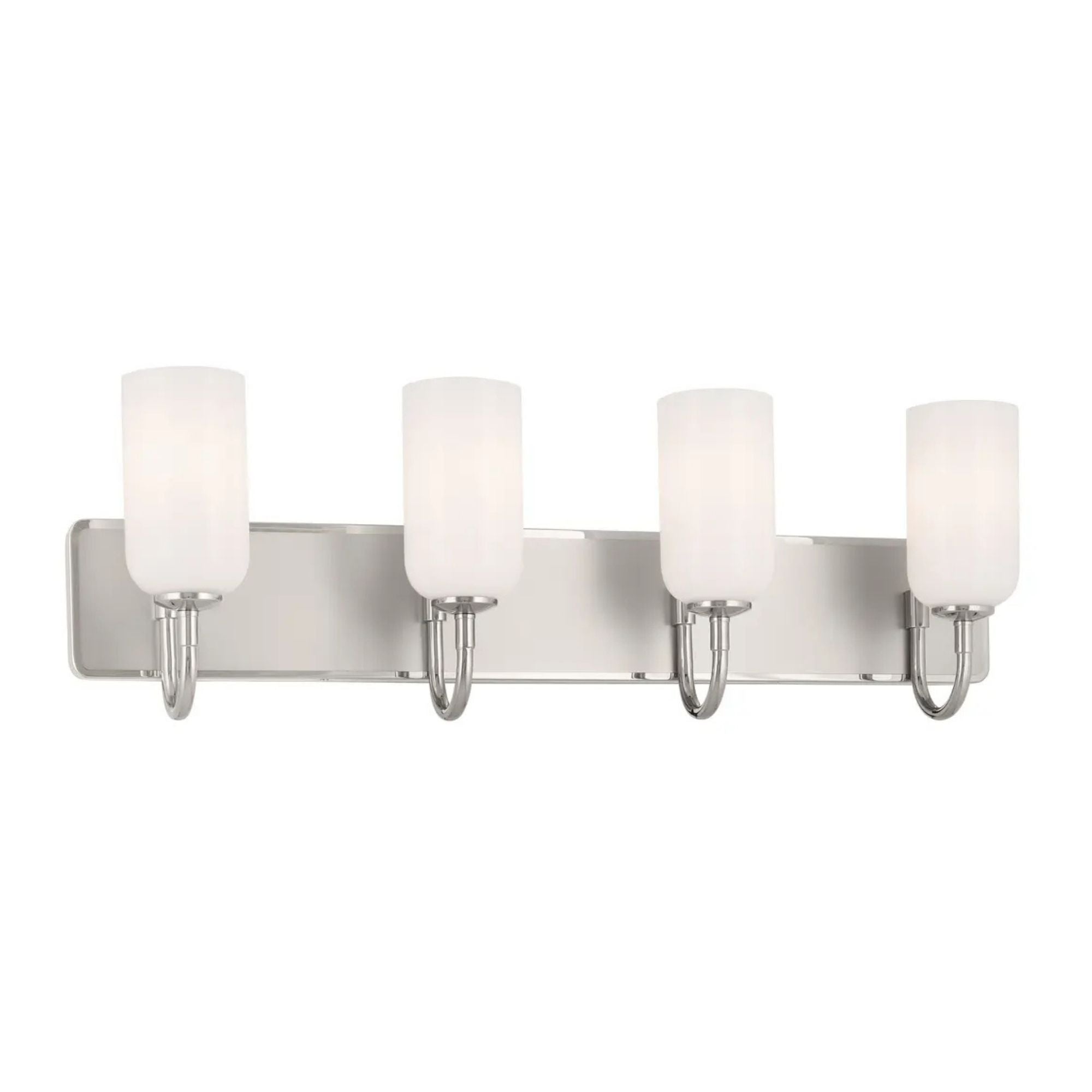 Kichler Solia 32 in. 4-Light Vanity, Polished Nickel with Opal Glass