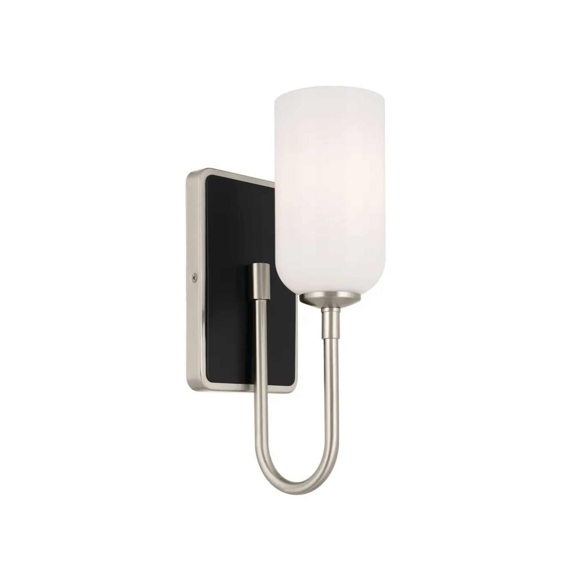 Kichler Solia 13.5 in. Wall Sconce, Brushed Nickel with Opal Glass