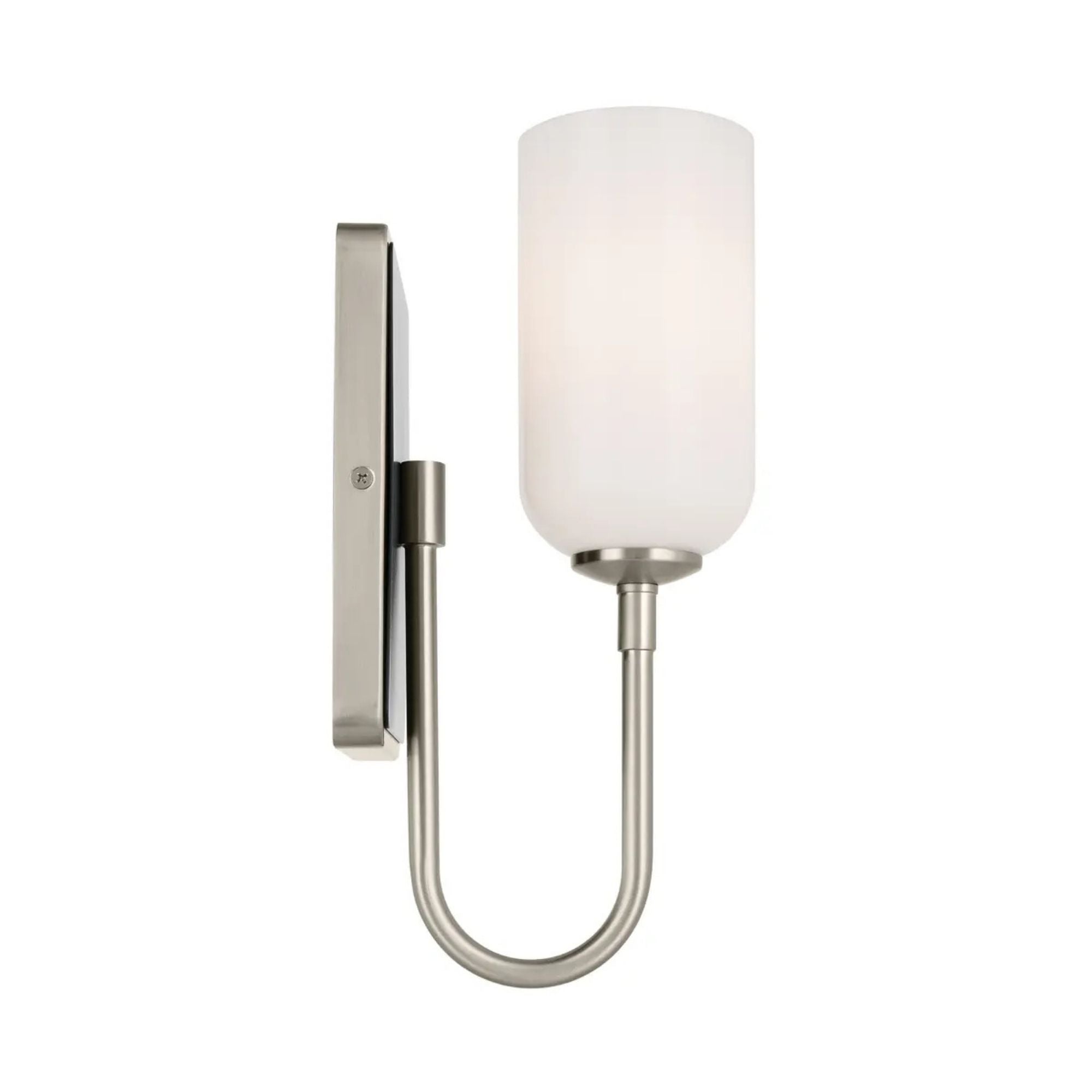 Kichler Solia 13.5 in. Wall Sconce, Brushed Nickel with Opal Glass