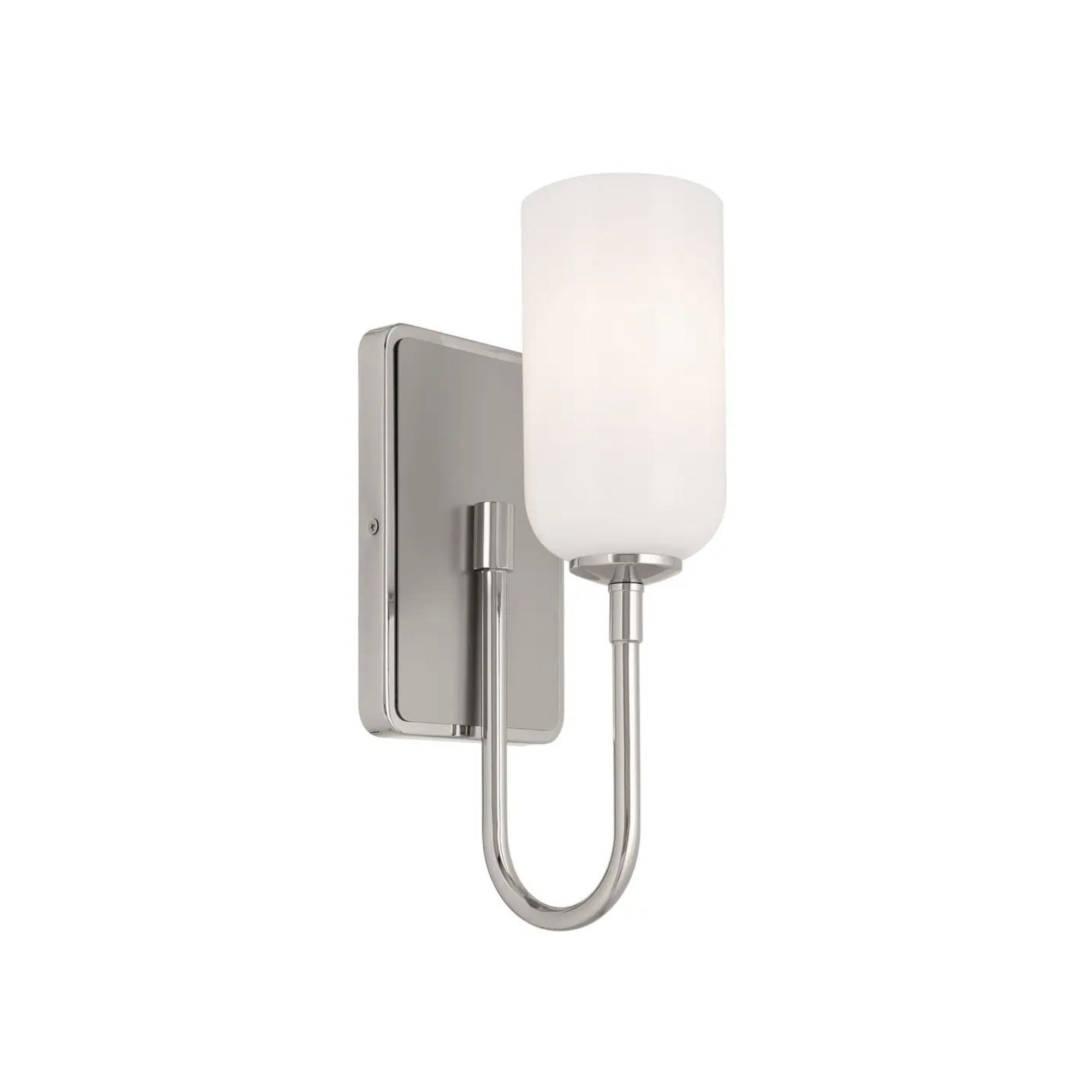 Kichler Solia 13.5 in. Wall Sconce, Polished Nickel with Opal Glass