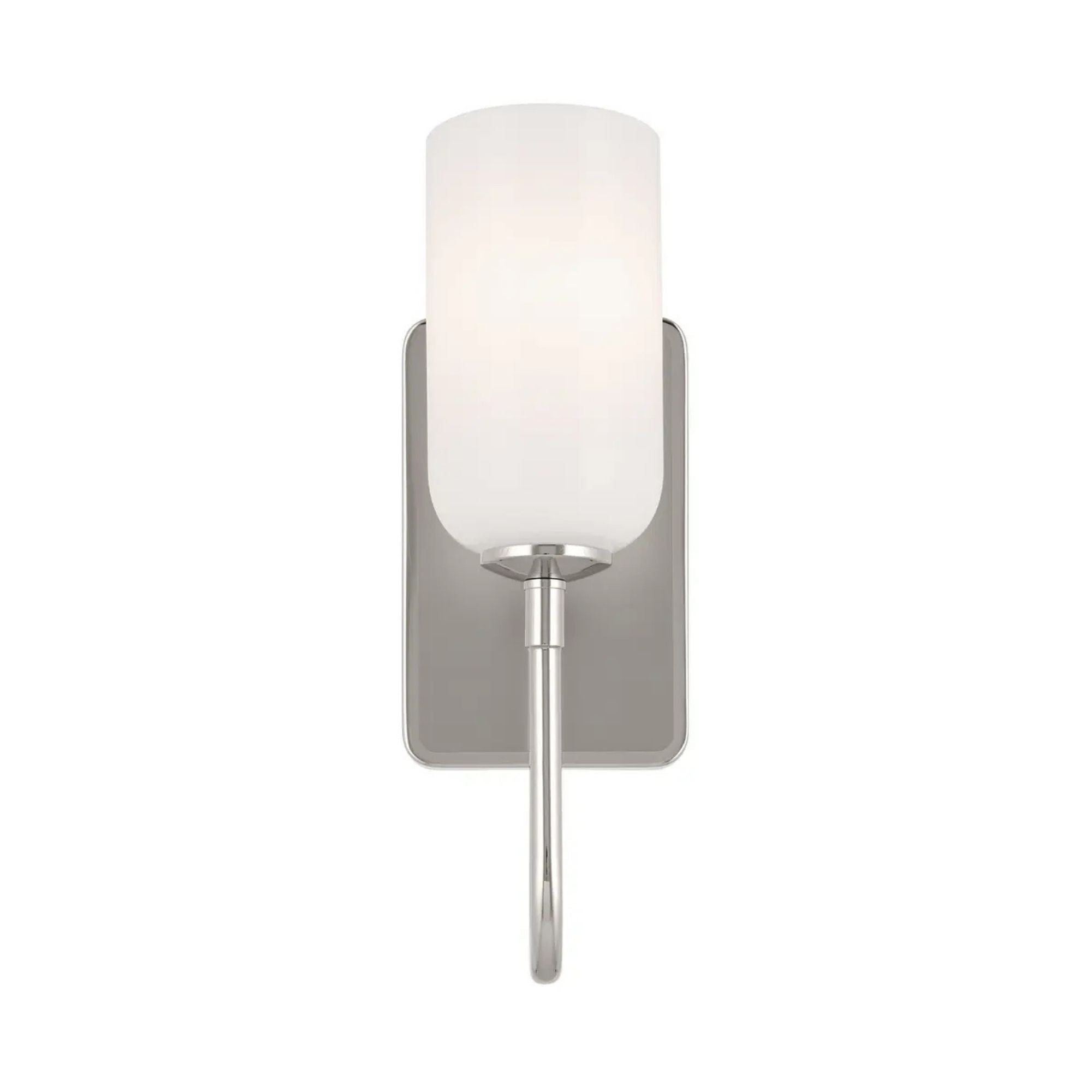 Kichler Solia 13.5 in. Wall Sconce, Polished Nickel with Opal Glass