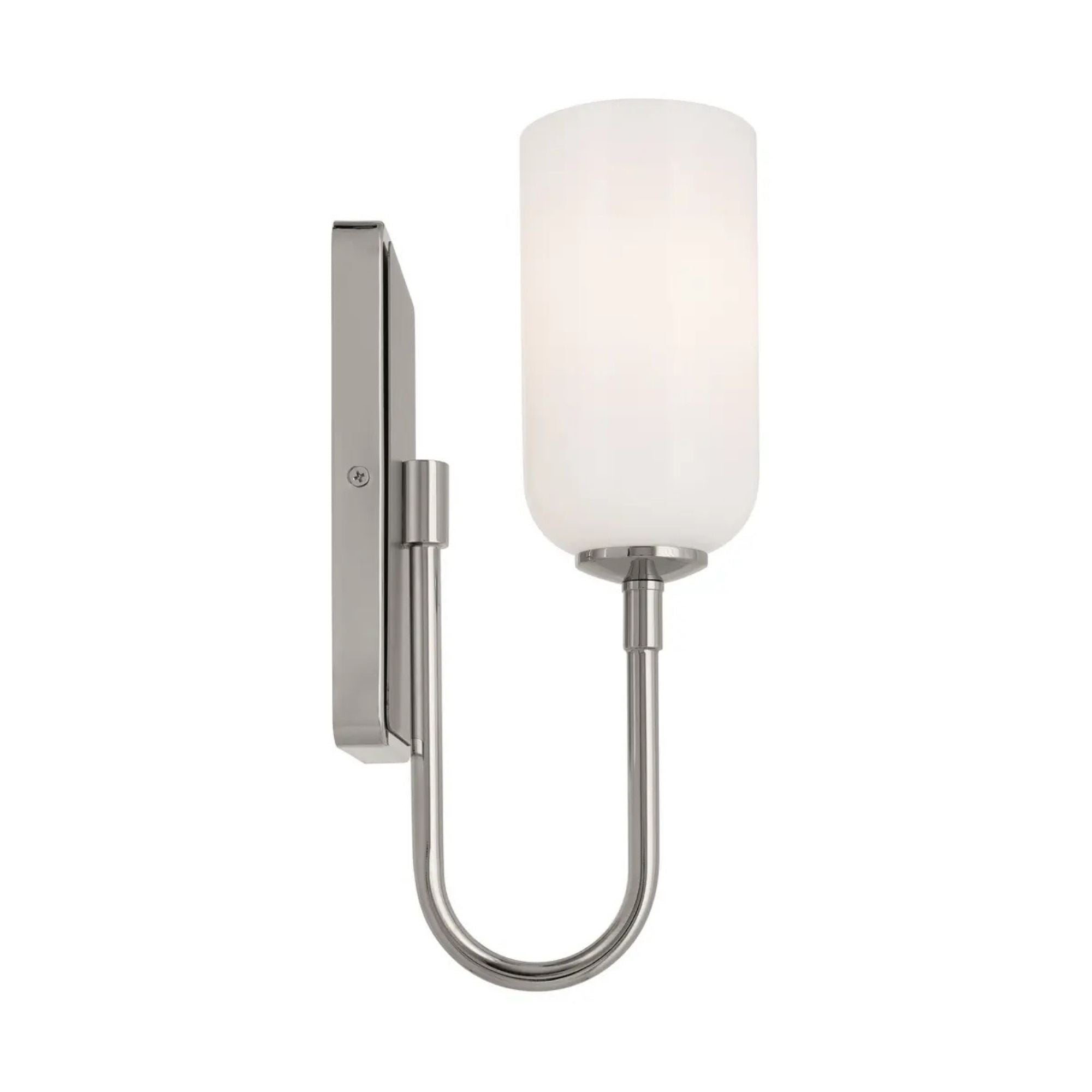 Kichler Solia 13.5 in. Wall Sconce, Polished Nickel with Opal Glass