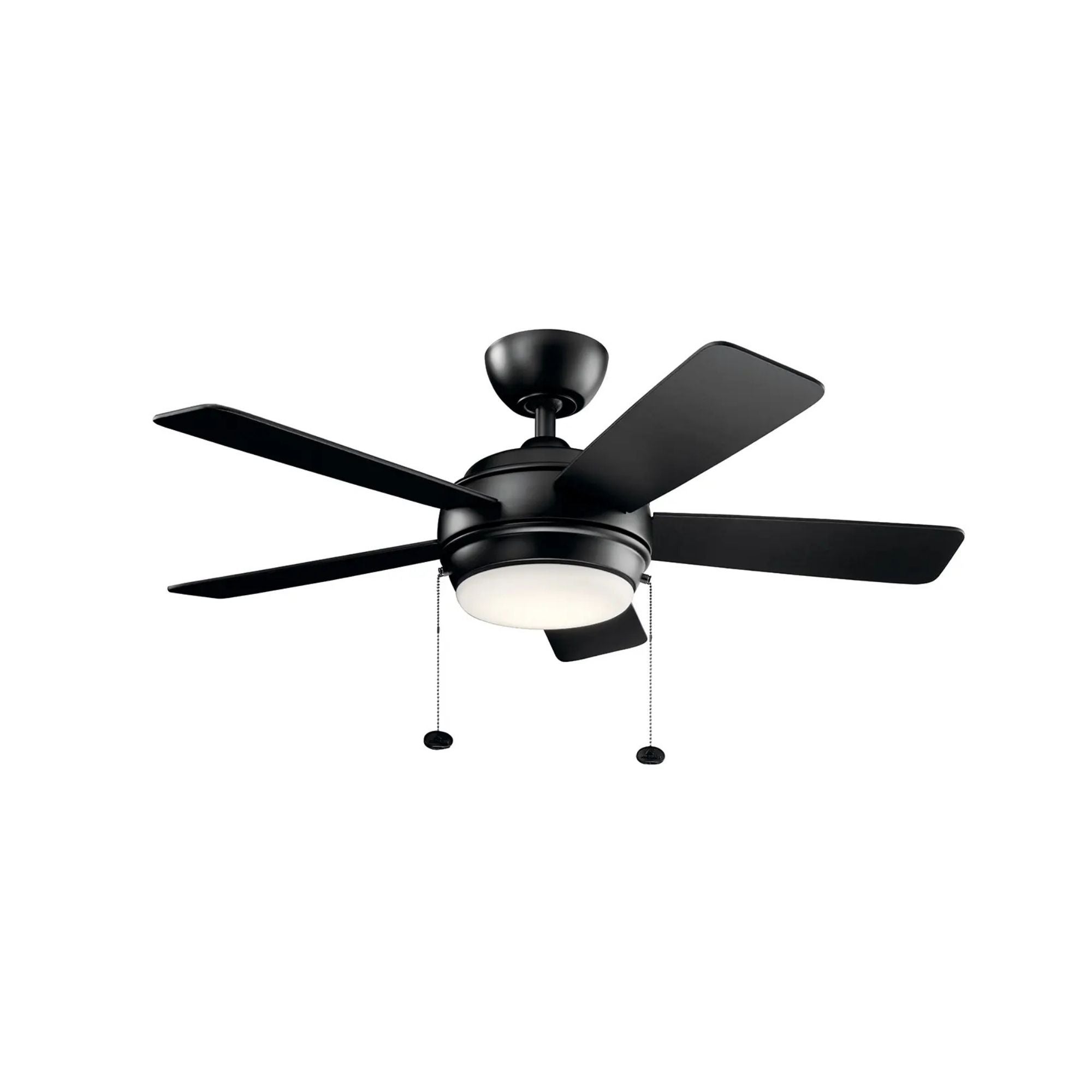 Starkk 42" Satin Black LED Ceiling Fan with Pull Chain