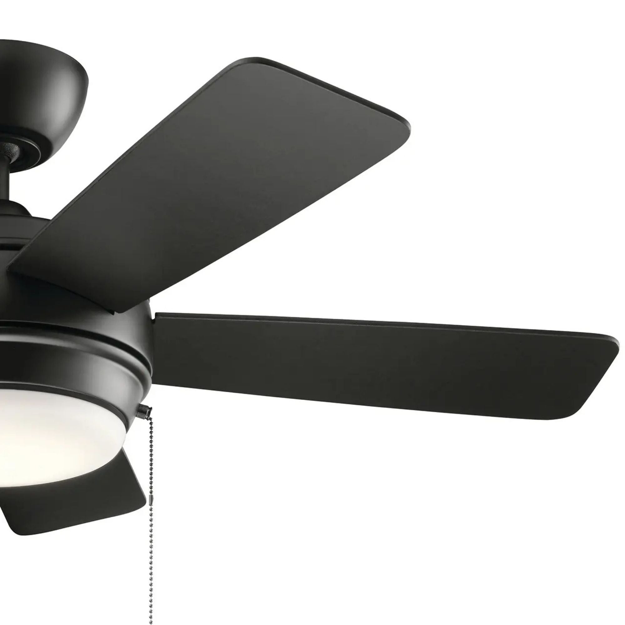 Starkk 42" Satin Black LED Ceiling Fan with Pull Chain