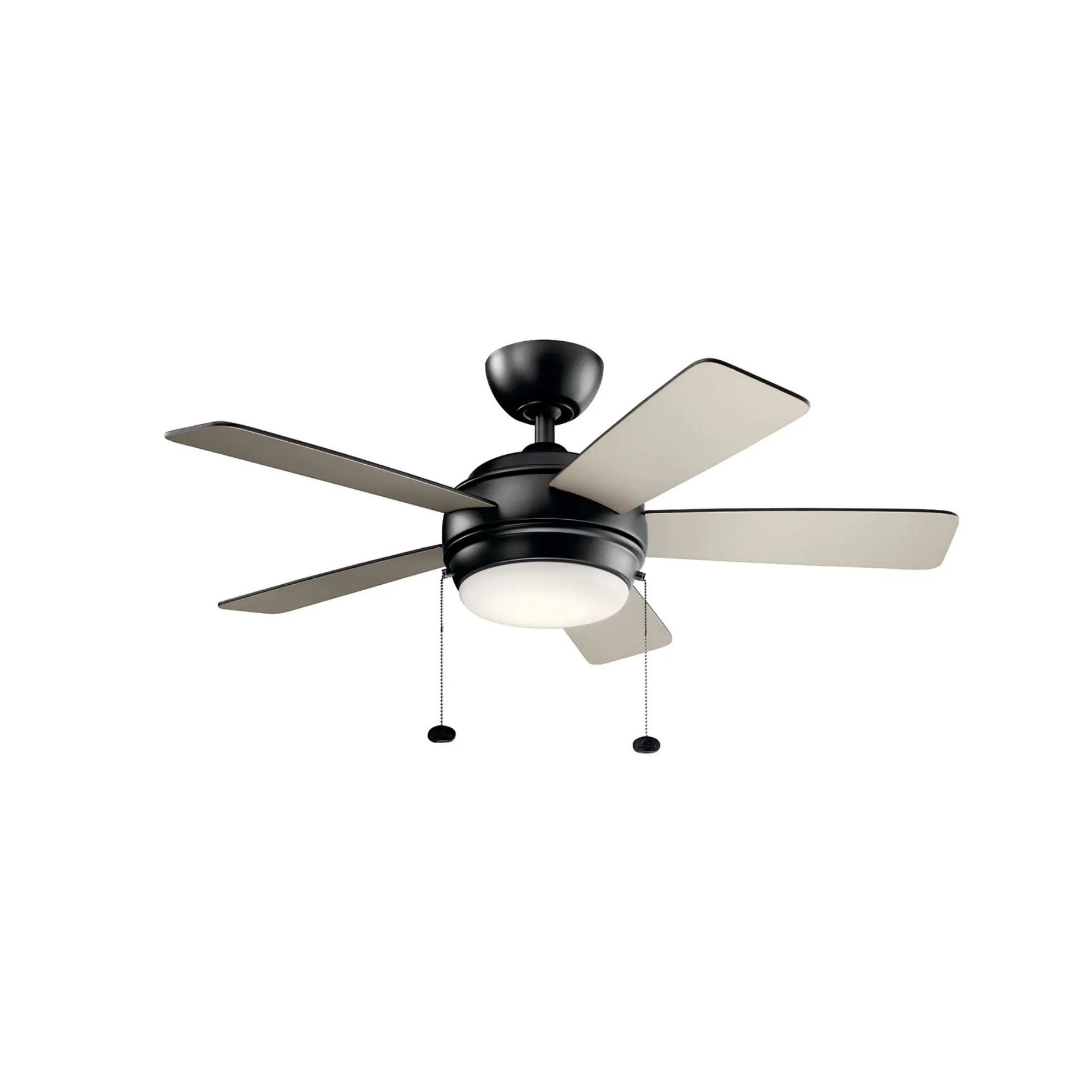 Starkk 42" Satin Black LED Ceiling Fan with Pull Chain