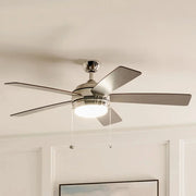 Kichler Lighting - Starkk 52" Polished Nickel LED Ceiling Fan with Pull Chain | Bees Lighting