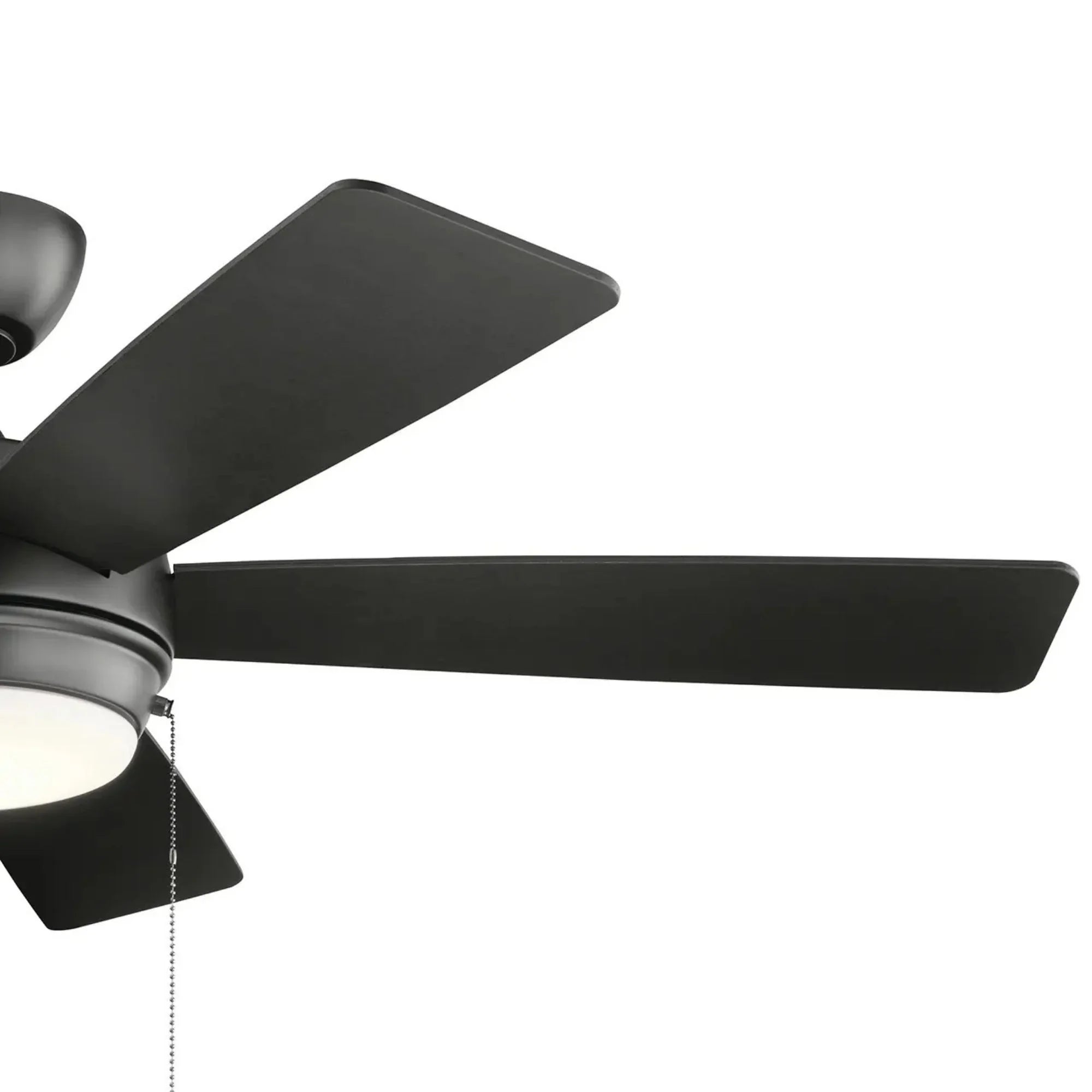 Starkk 52" Satin Black LED Ceiling Fan with Pull Chain