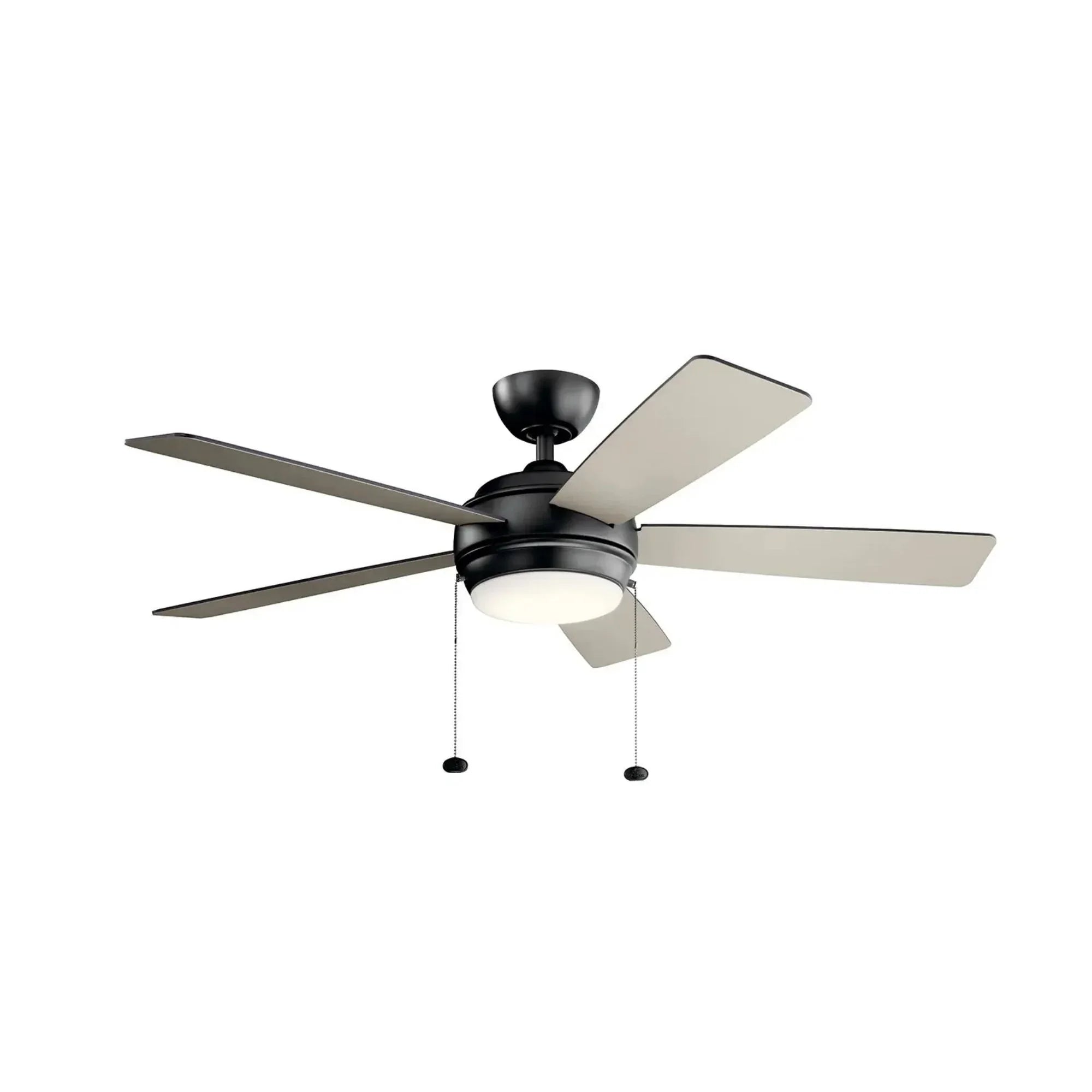 Starkk 52" Satin Black LED Ceiling Fan with Pull Chain