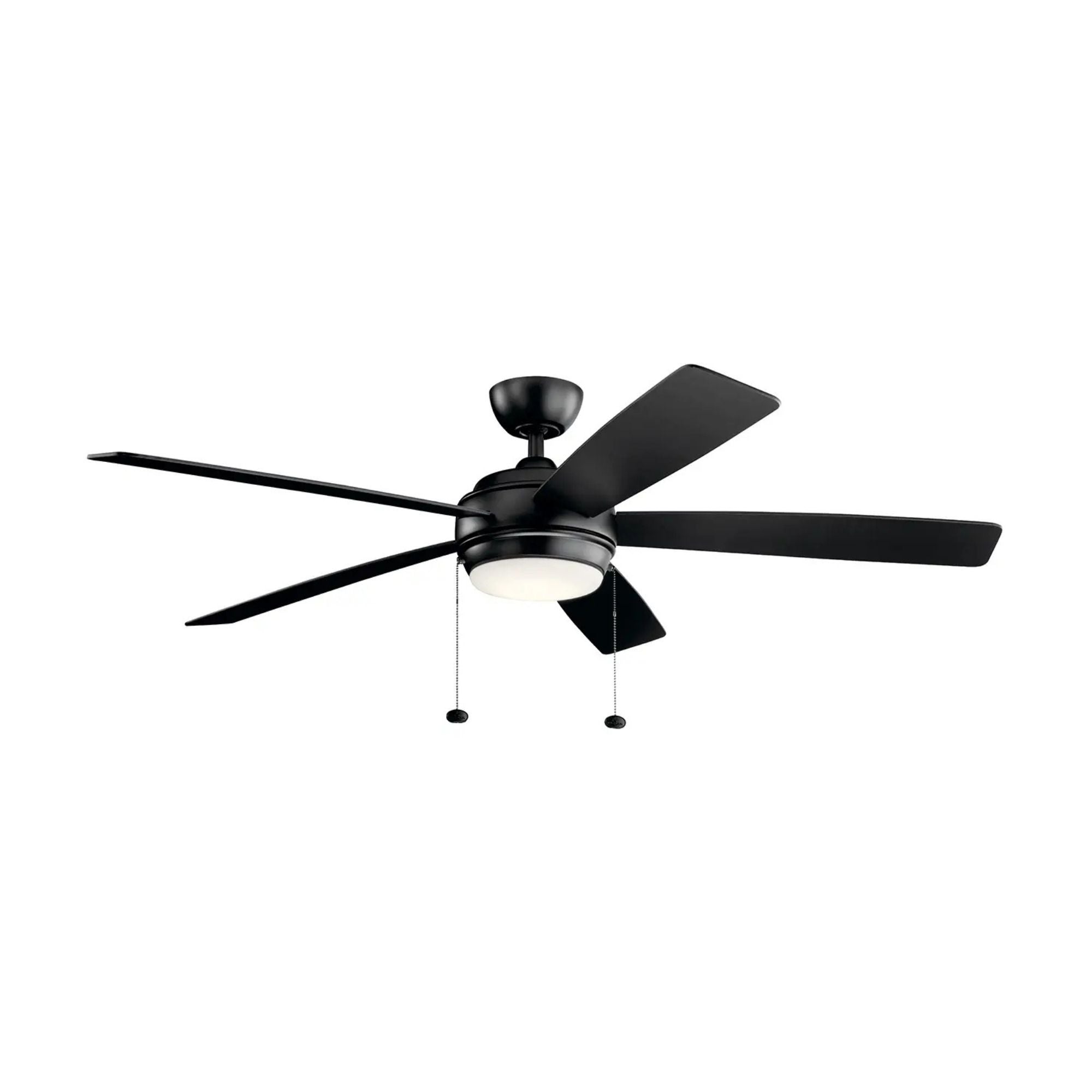 Starkk 60" Satin Black LED Ceiling Fan with Pull Chain