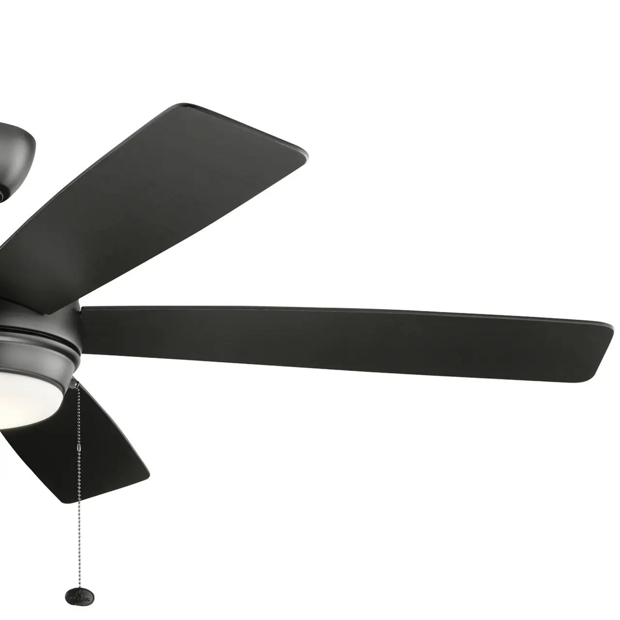 Starkk 60" Satin Black LED Ceiling Fan with Pull Chain