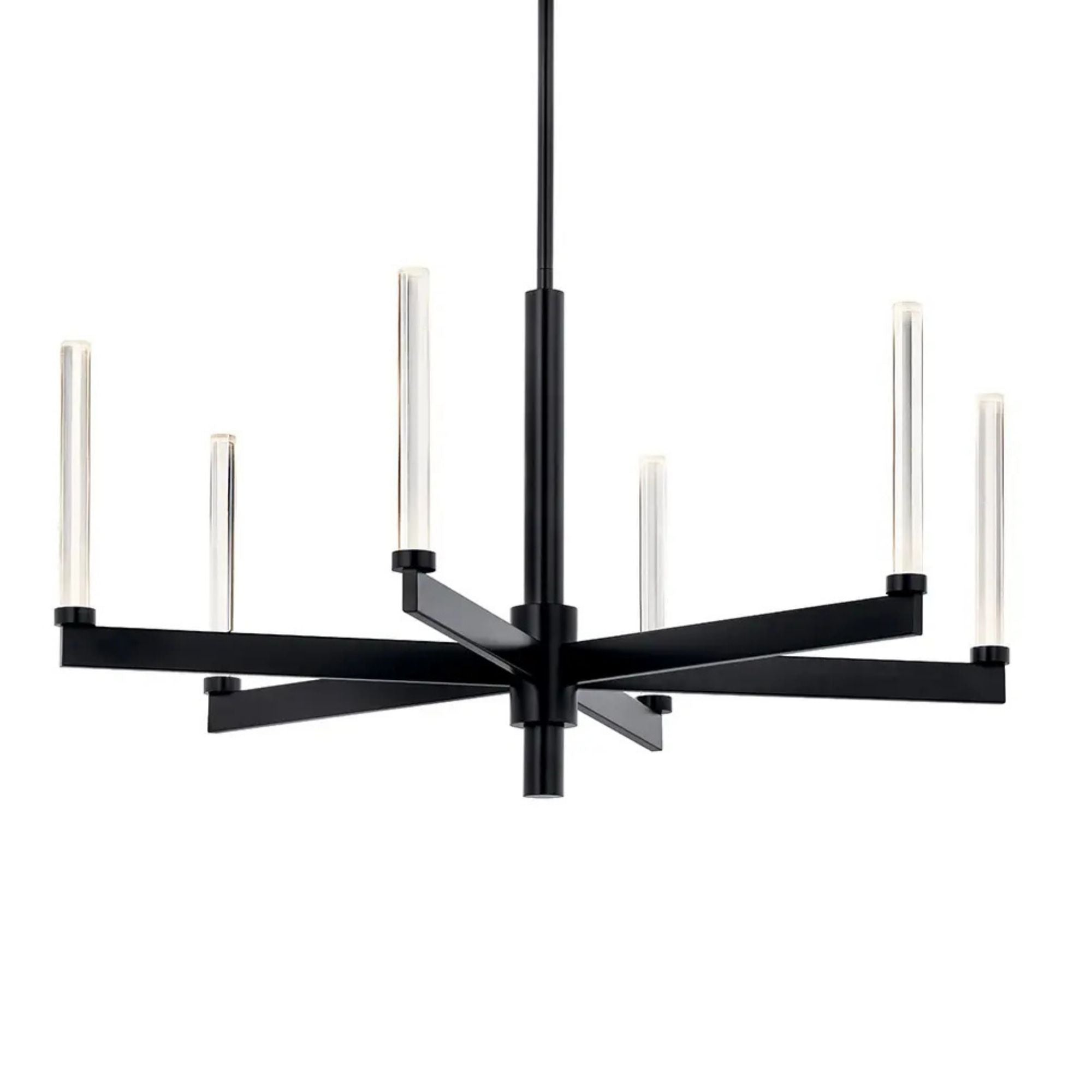 Sycara 36" LED Chandelier, Black Finish