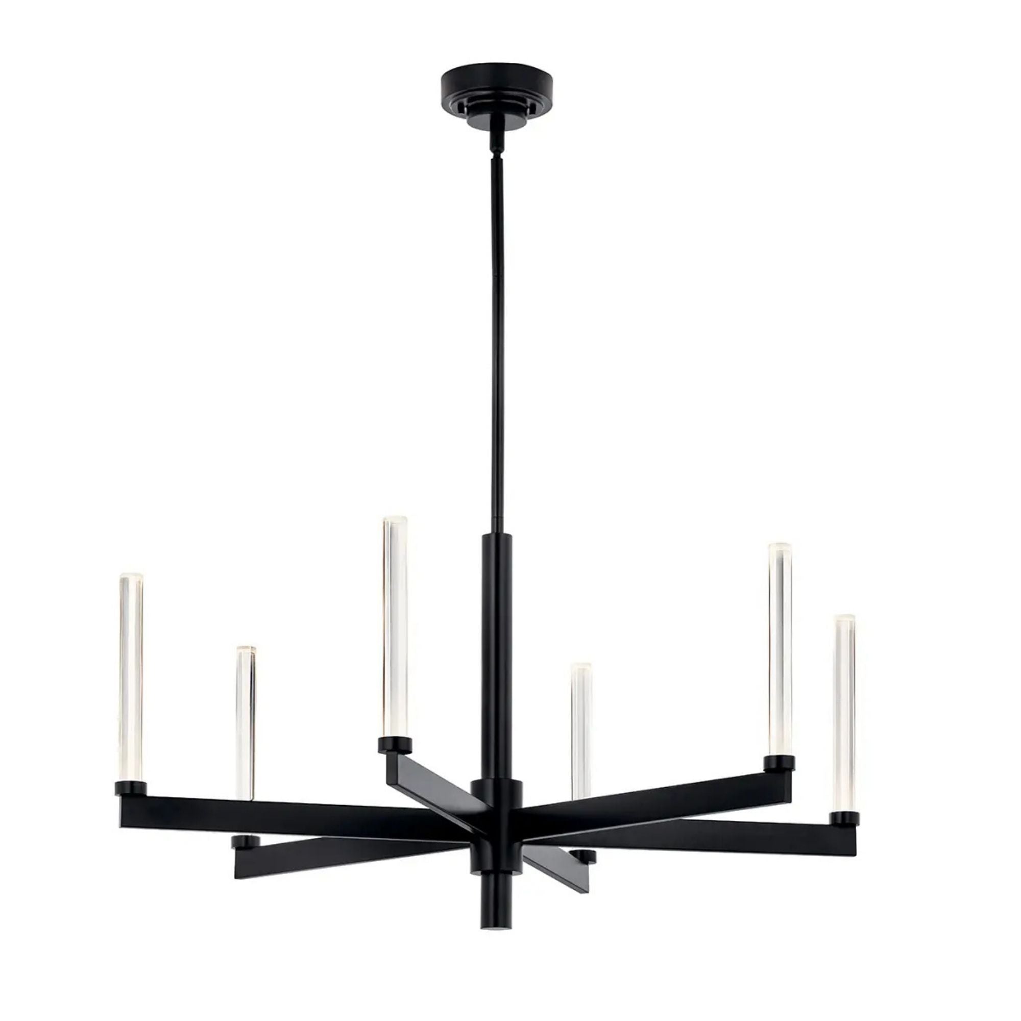 Sycara 36" LED Chandelier, Black Finish