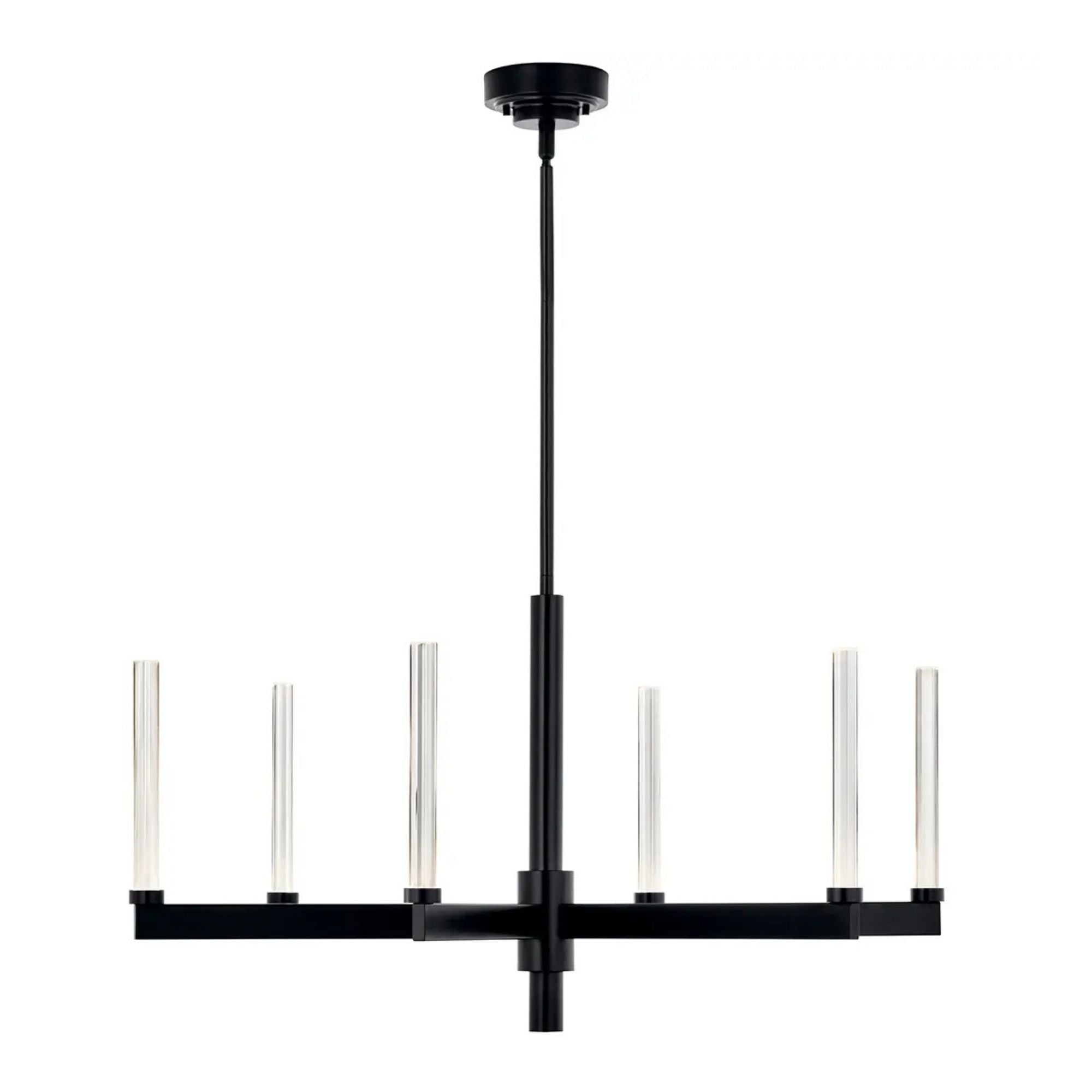Sycara 36" LED Chandelier, Black Finish