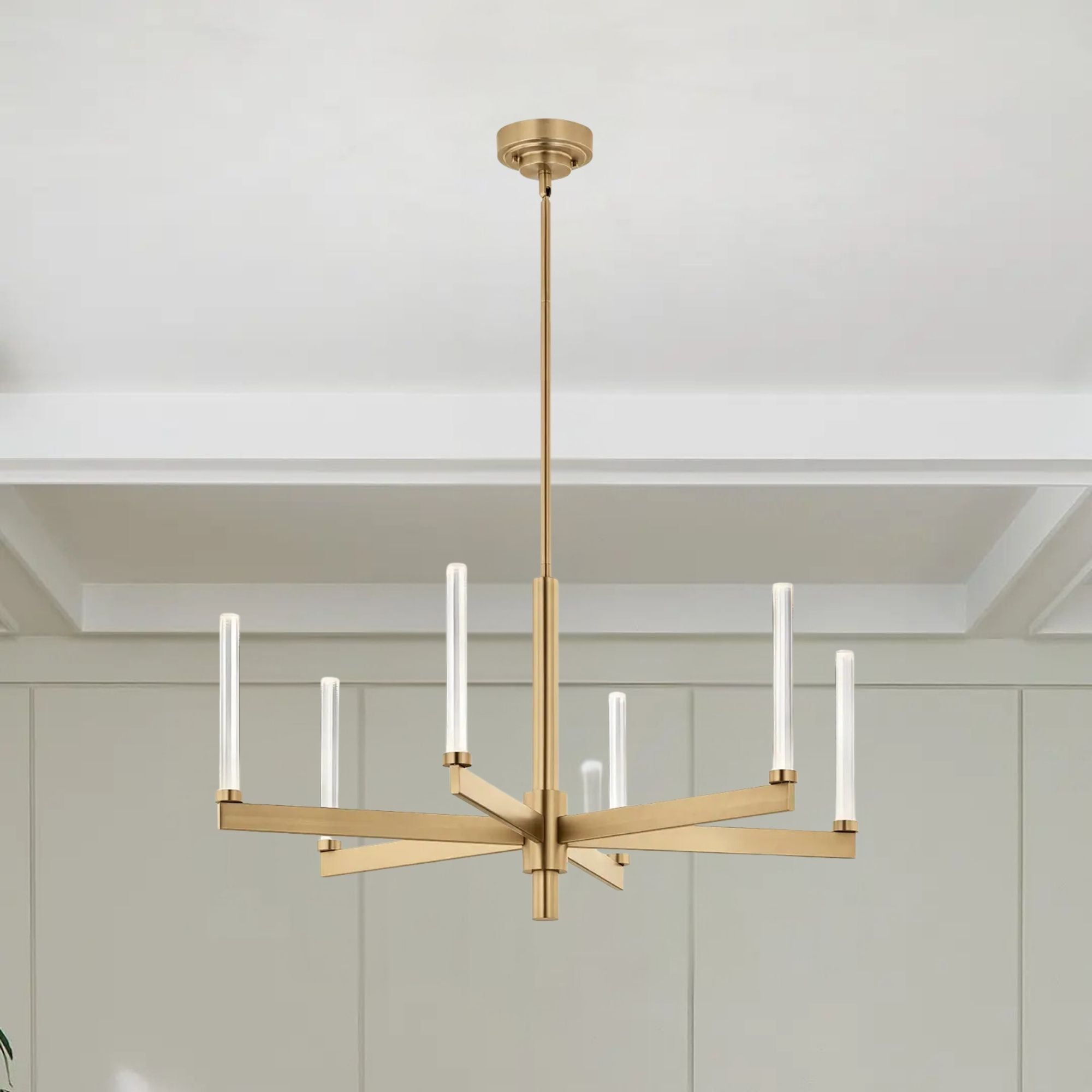 Sycara 36" LED Chandelier, Champagne Bronze Finish