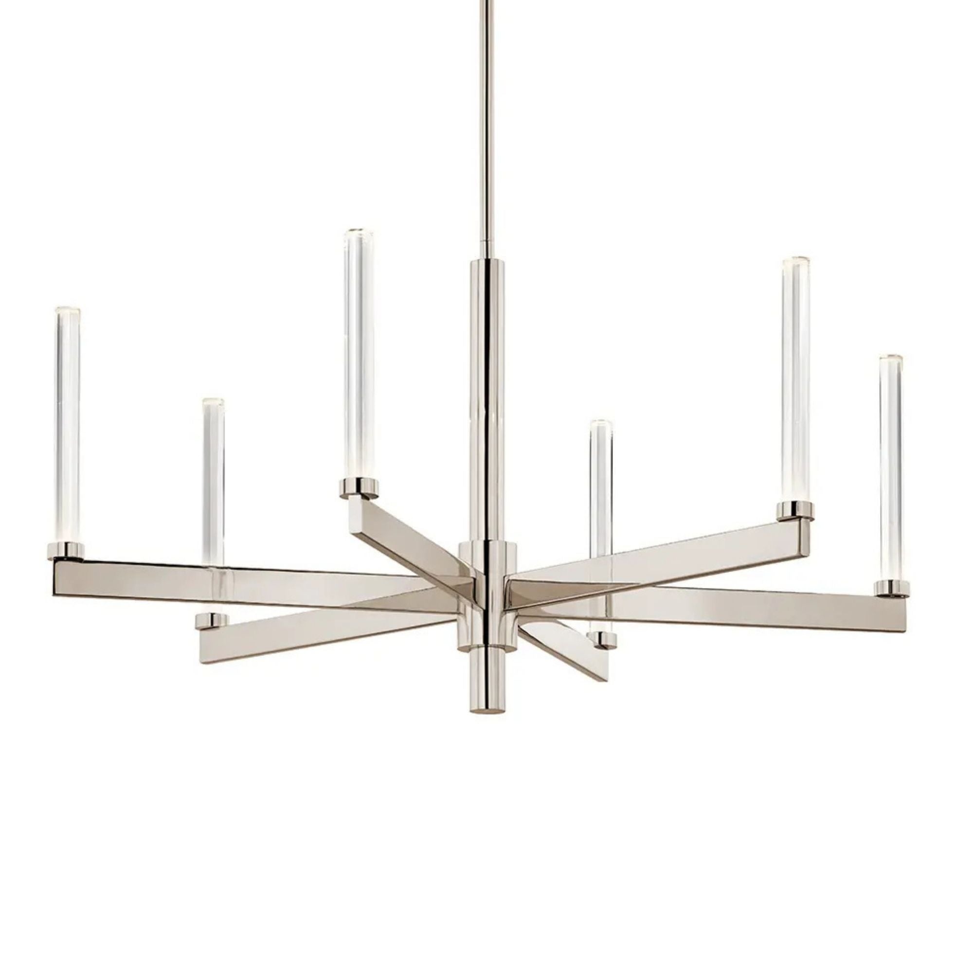 Sycara 36" LED Chandelier, Polished Nickel Finish