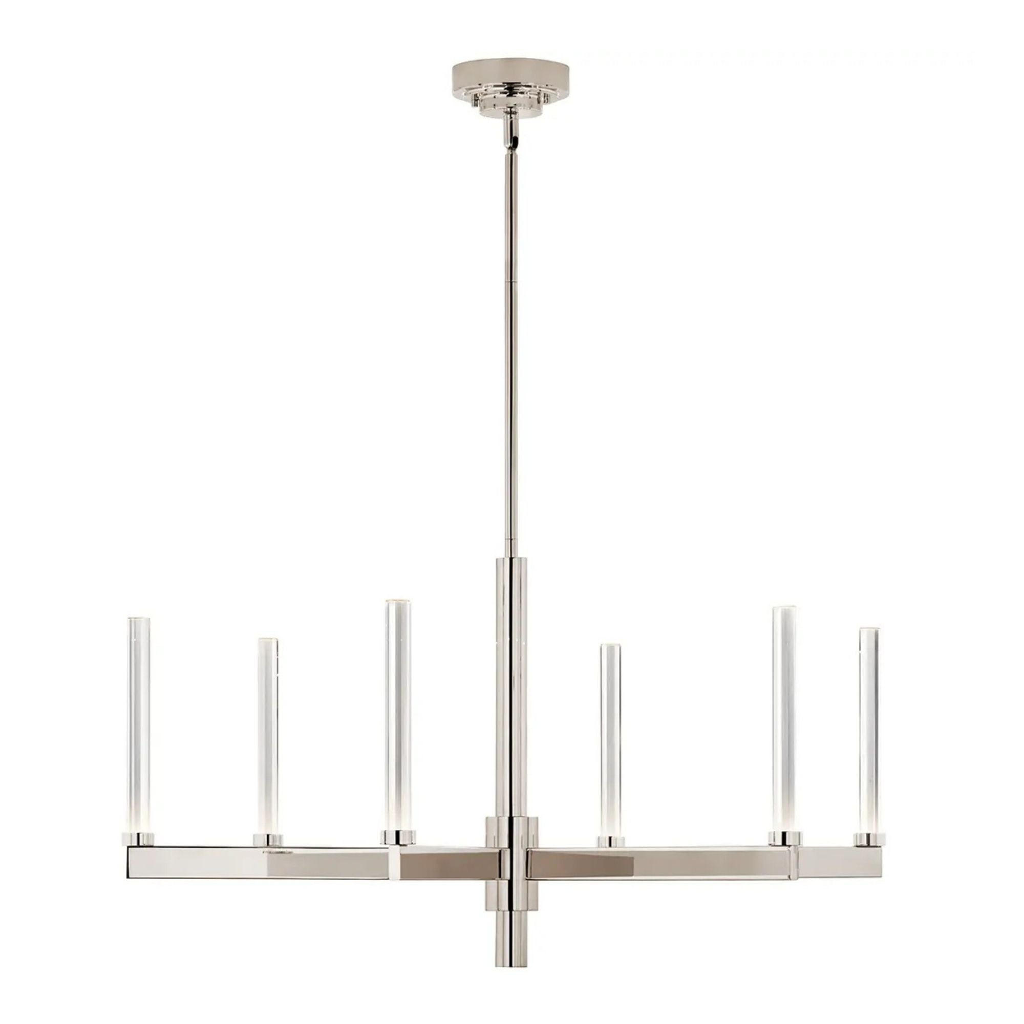 Sycara 36" LED Chandelier, Polished Nickel Finish