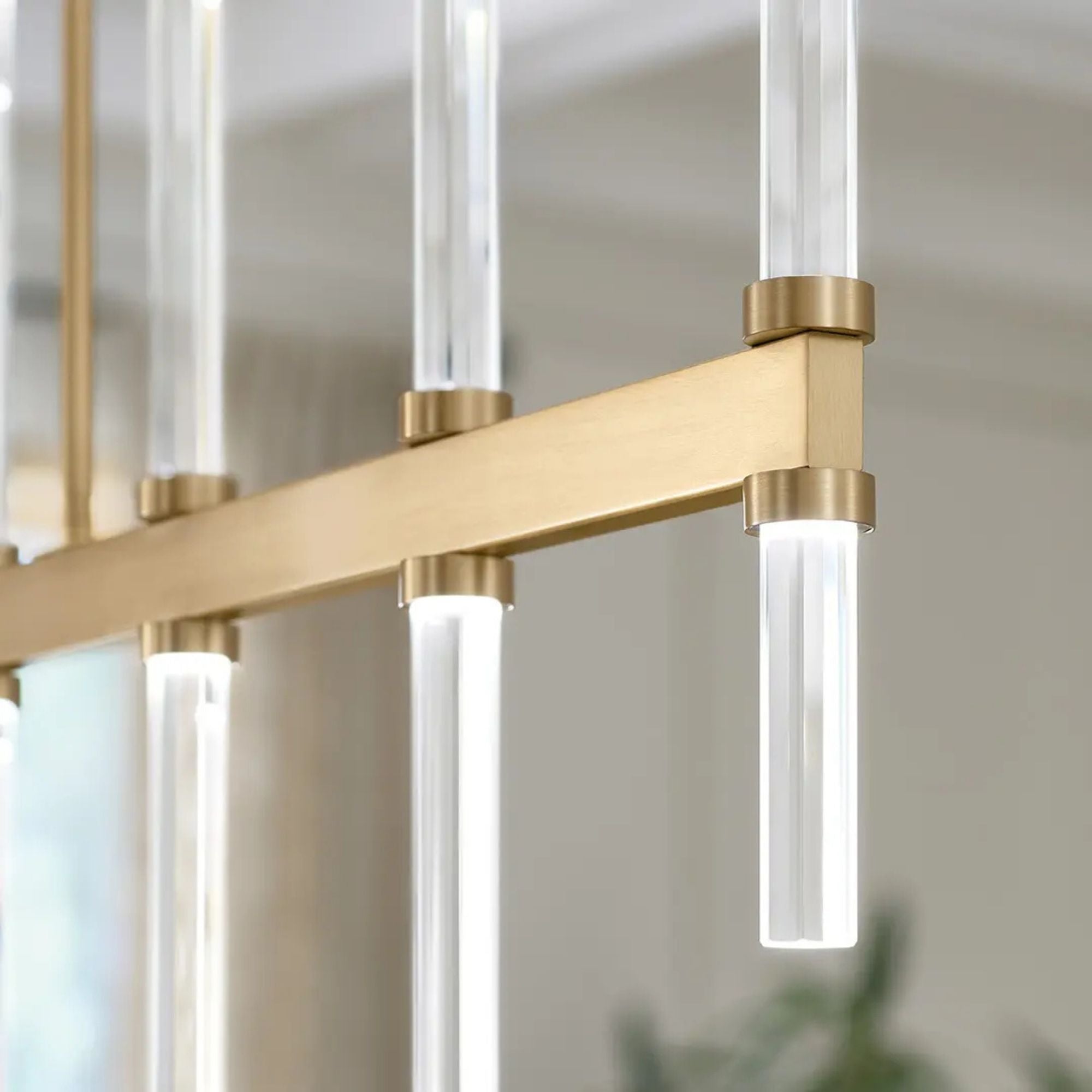 Kichler Lighting - Sycara 48" LED Linear Chandelier, Champagne Bronze Finish | Bees Lighting