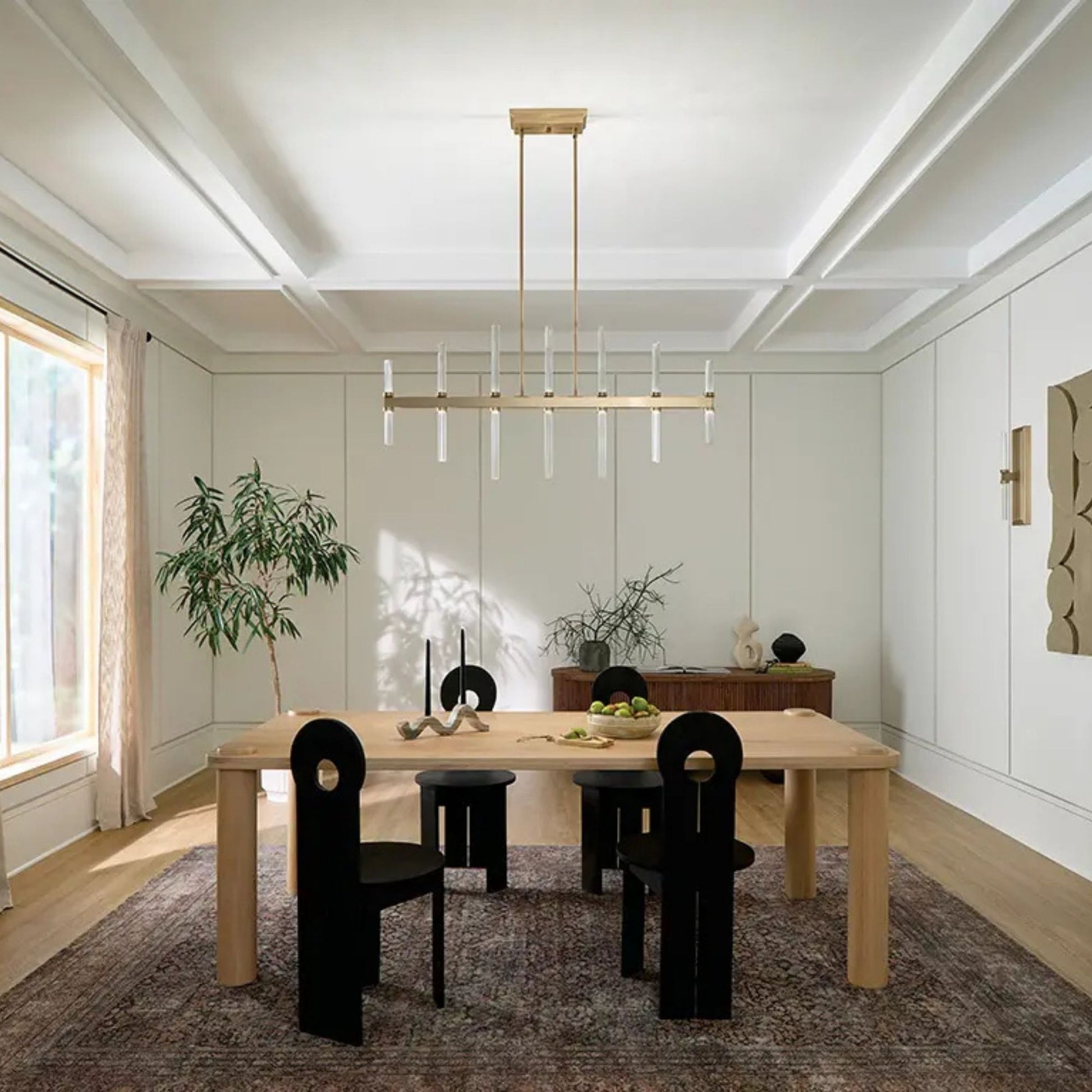 Kichler Lighting - Sycara 48" LED Linear Chandelier, Champagne Bronze Finish | Bees Lighting