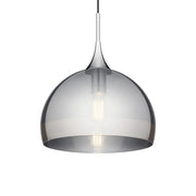 Kichler Tabot 15 in. Pendant Light, Chrome with Glass Dome