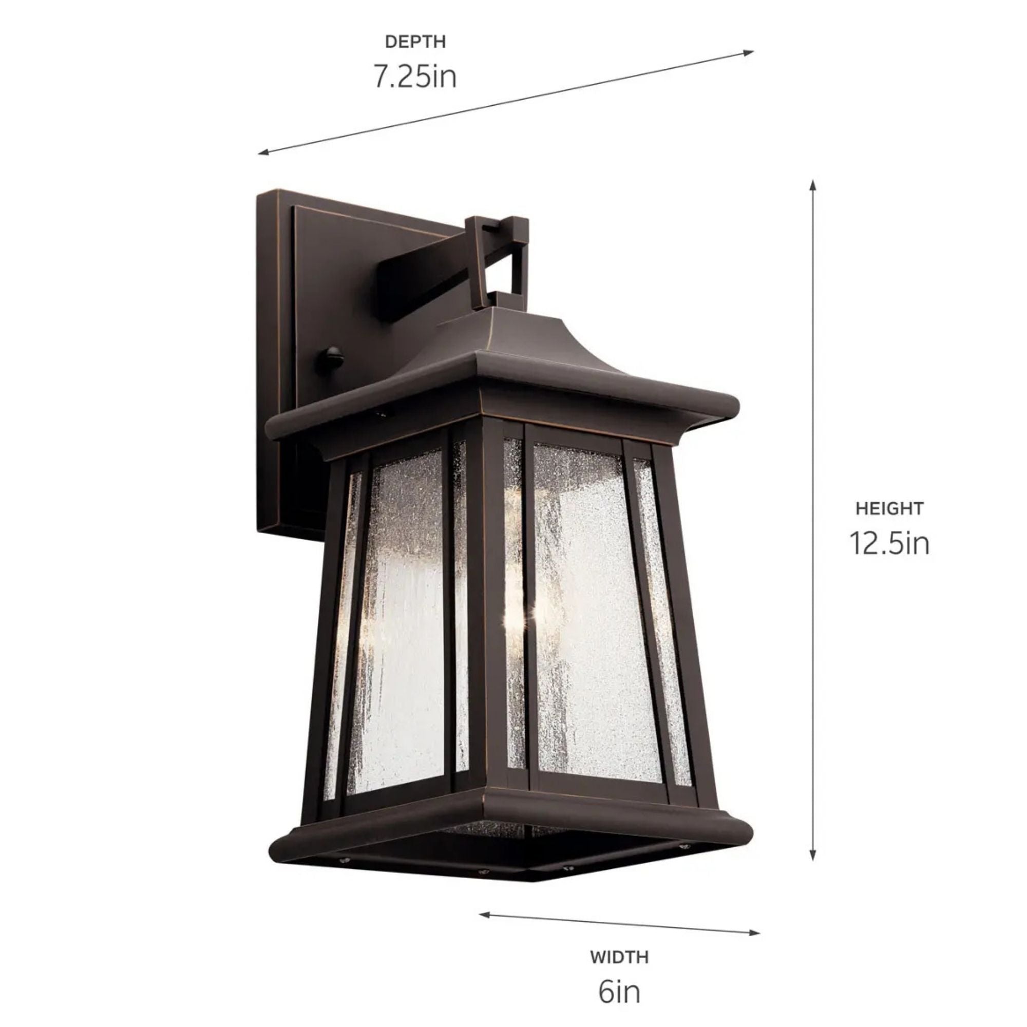 Kichler Taden 12.5 in. Outdoor Sconce, Rubbed Bronze
