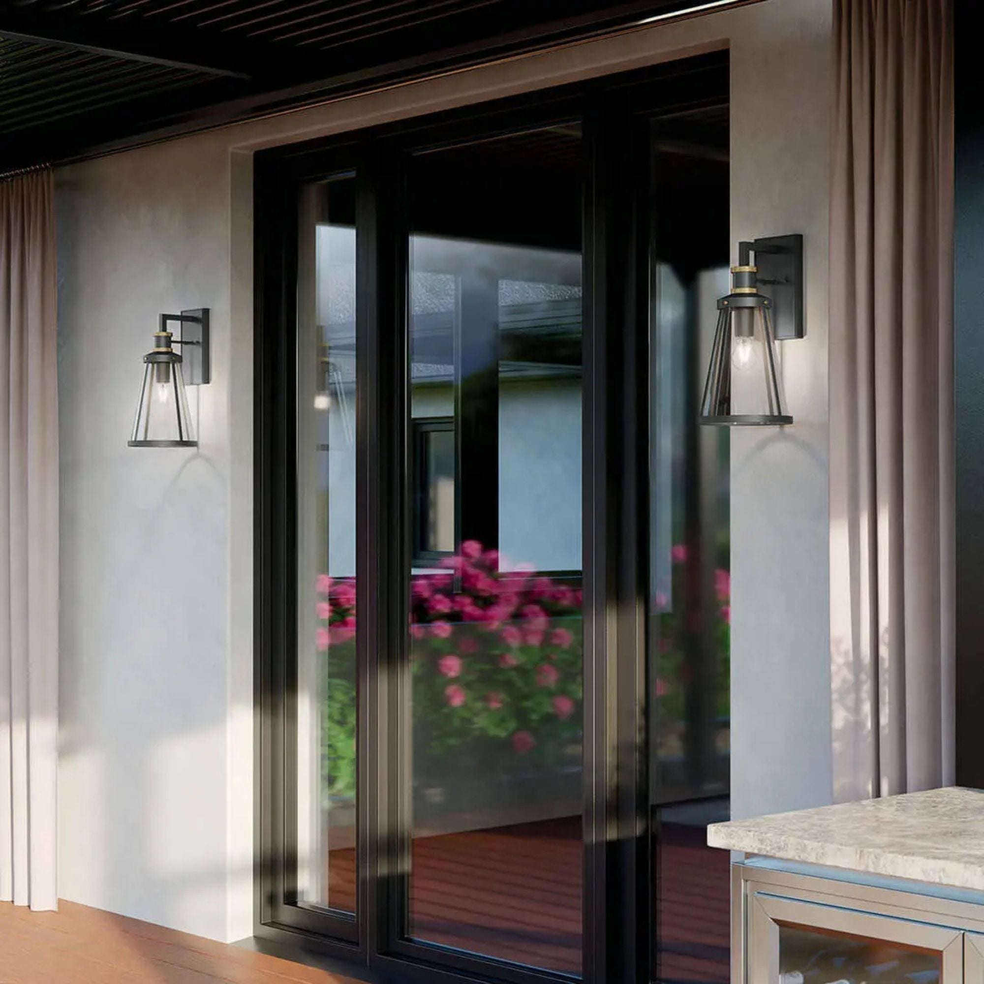 Kichler Talman Outdoor Sconce, Textured Black