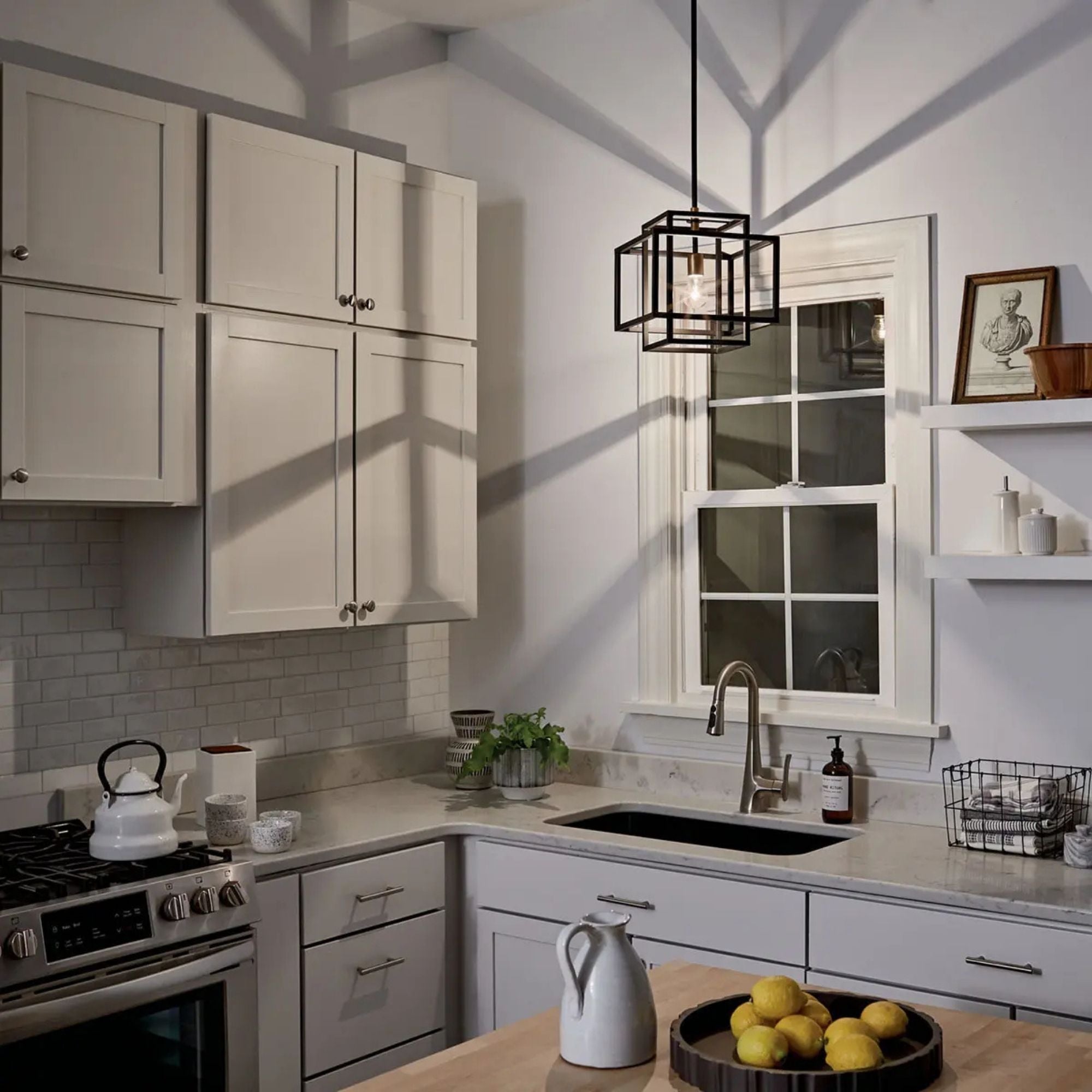 Kichler Taubert 13 in. Pendant Light, Black
