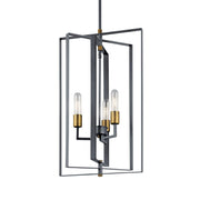 Kichler Taubert 15 in. 3-Light Pendant, Black Open Frame