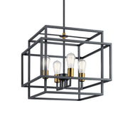 Kichler Taubert 18 in. 4-Light Pendant, Black