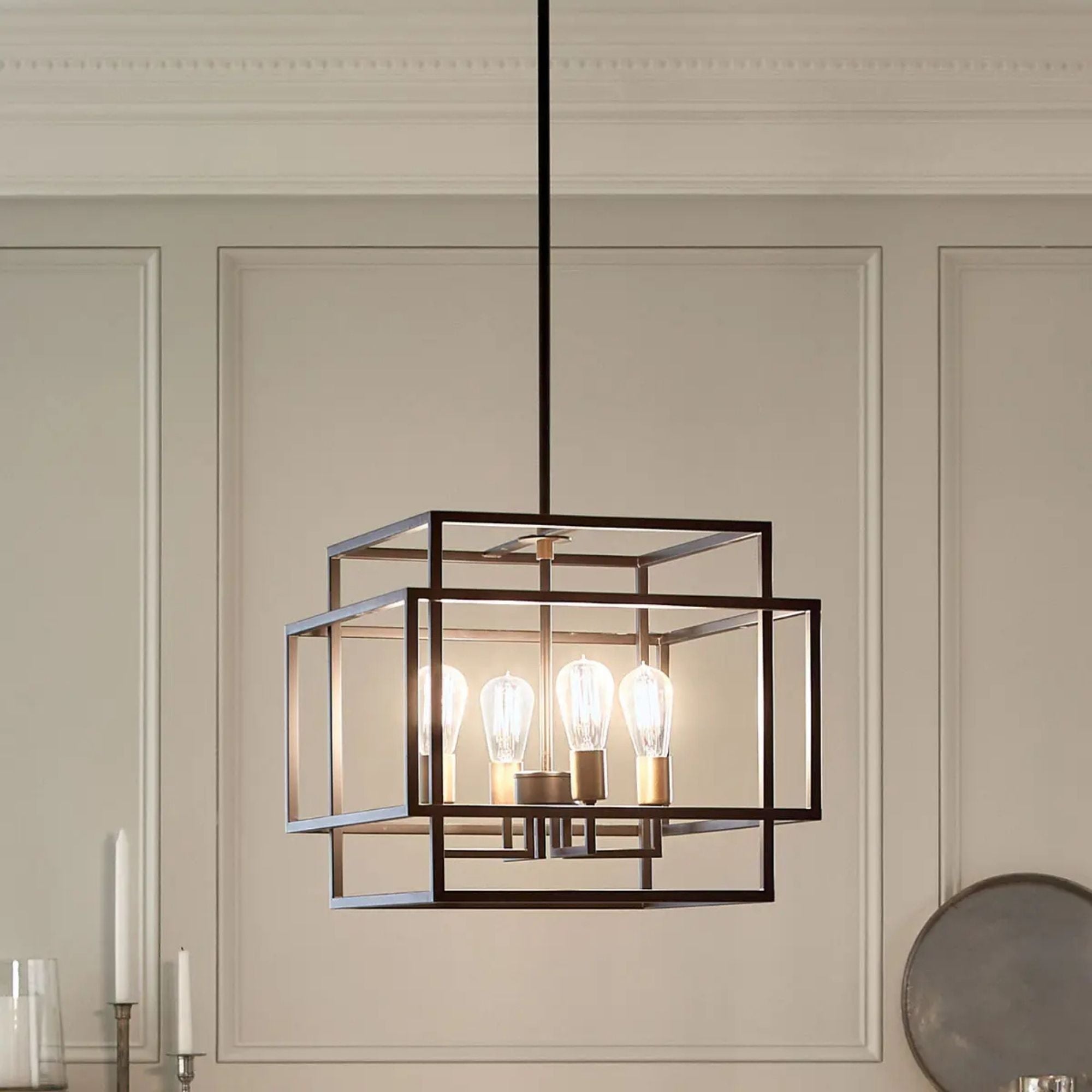 Kichler Taubert 18 in. 4-Light Pendant, Black