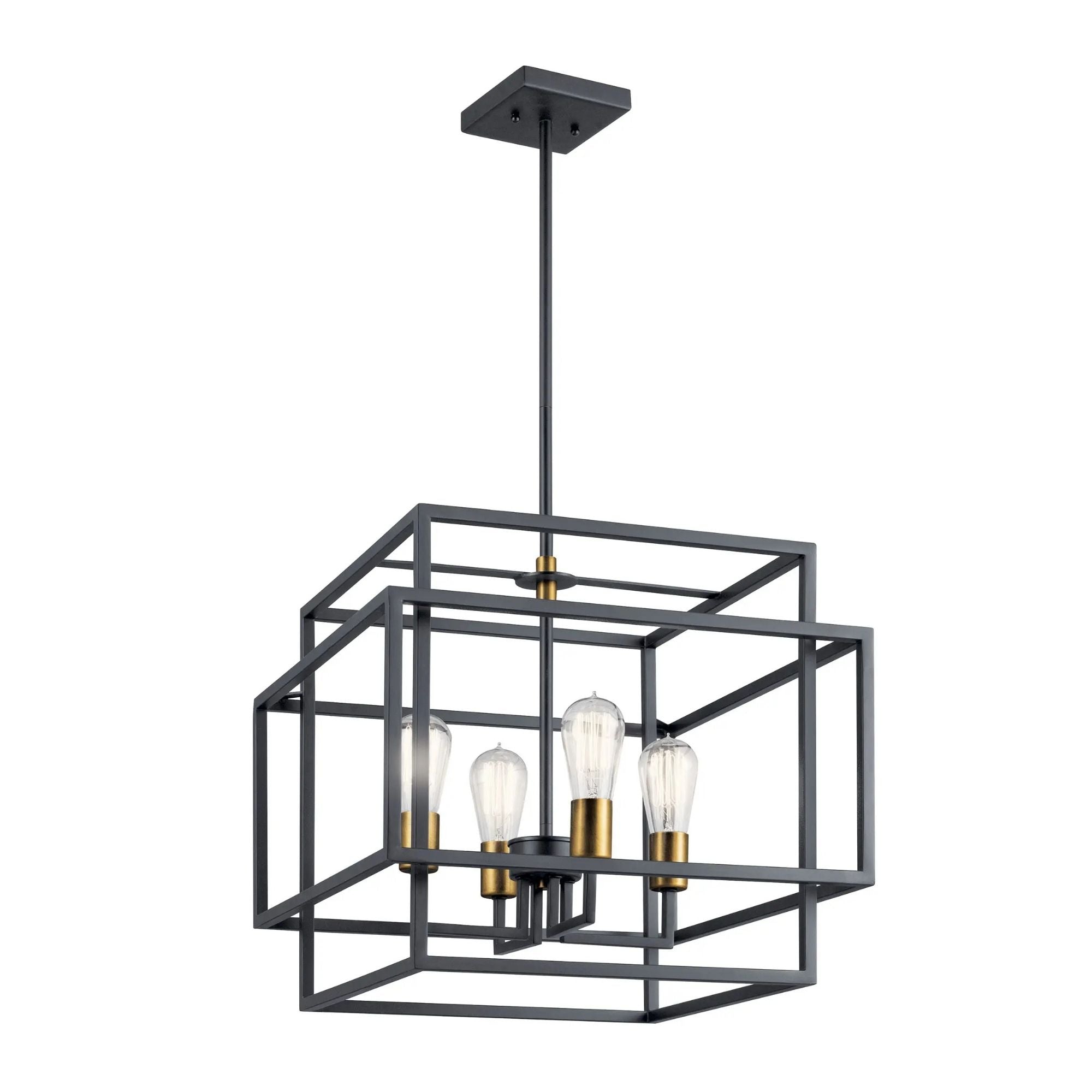 Kichler Taubert 18 in. 4-Light Pendant, Black