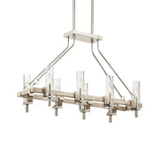 Kichler Telan 36.25 in. 8-Light Chandelier, White Washed Wood
