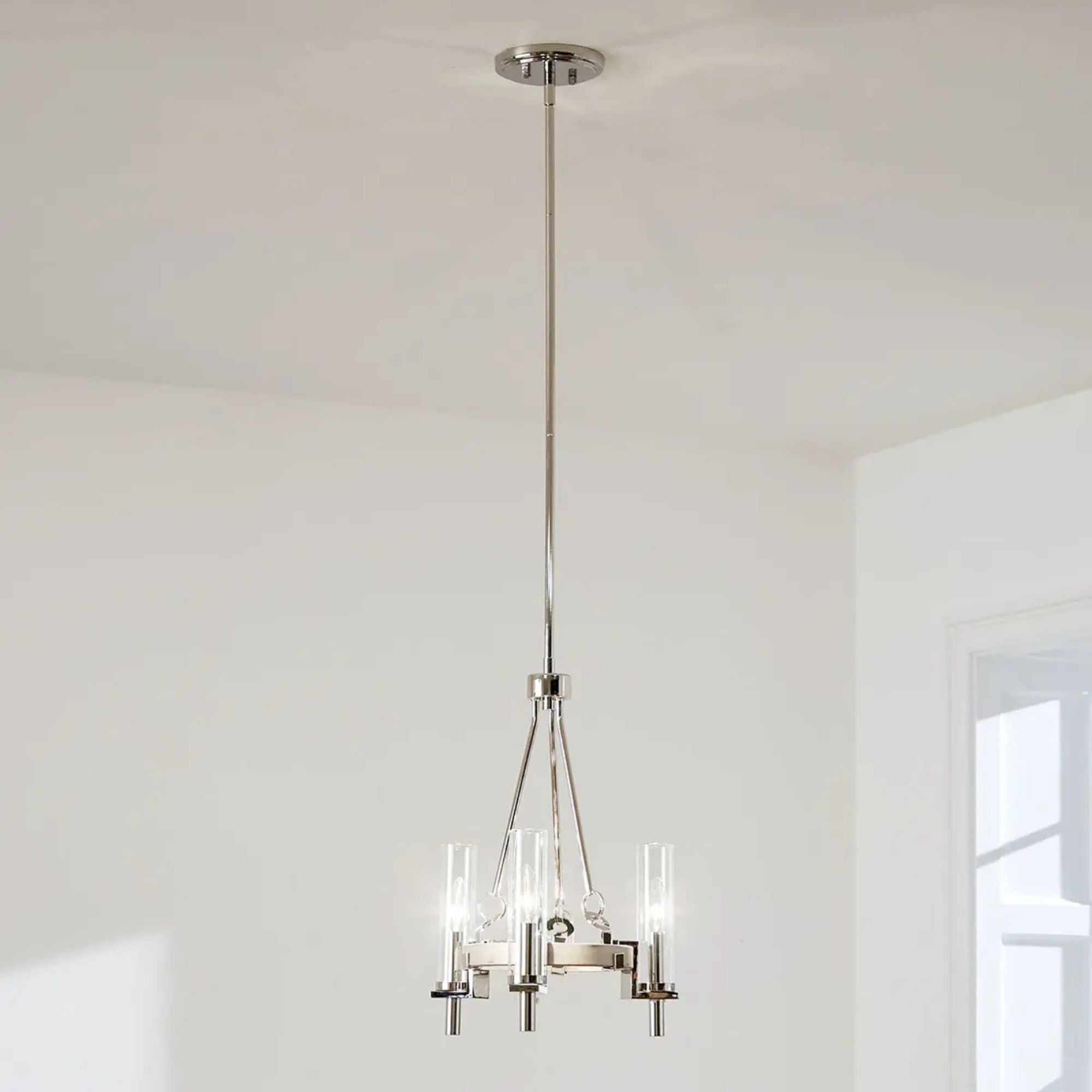 Kichler Telan 20 in. 3-Light Chandelier, White Washed Wood