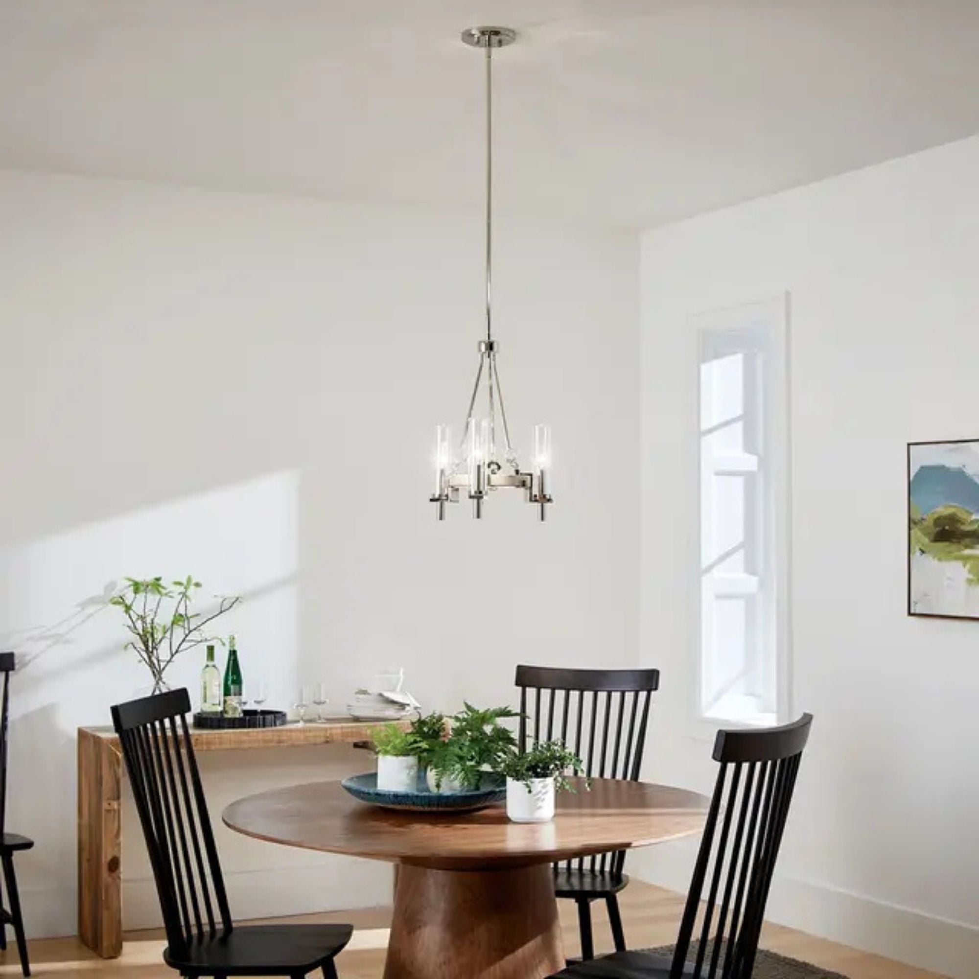 Kichler Telan 20 in. 3-Light Chandelier, White Washed Wood