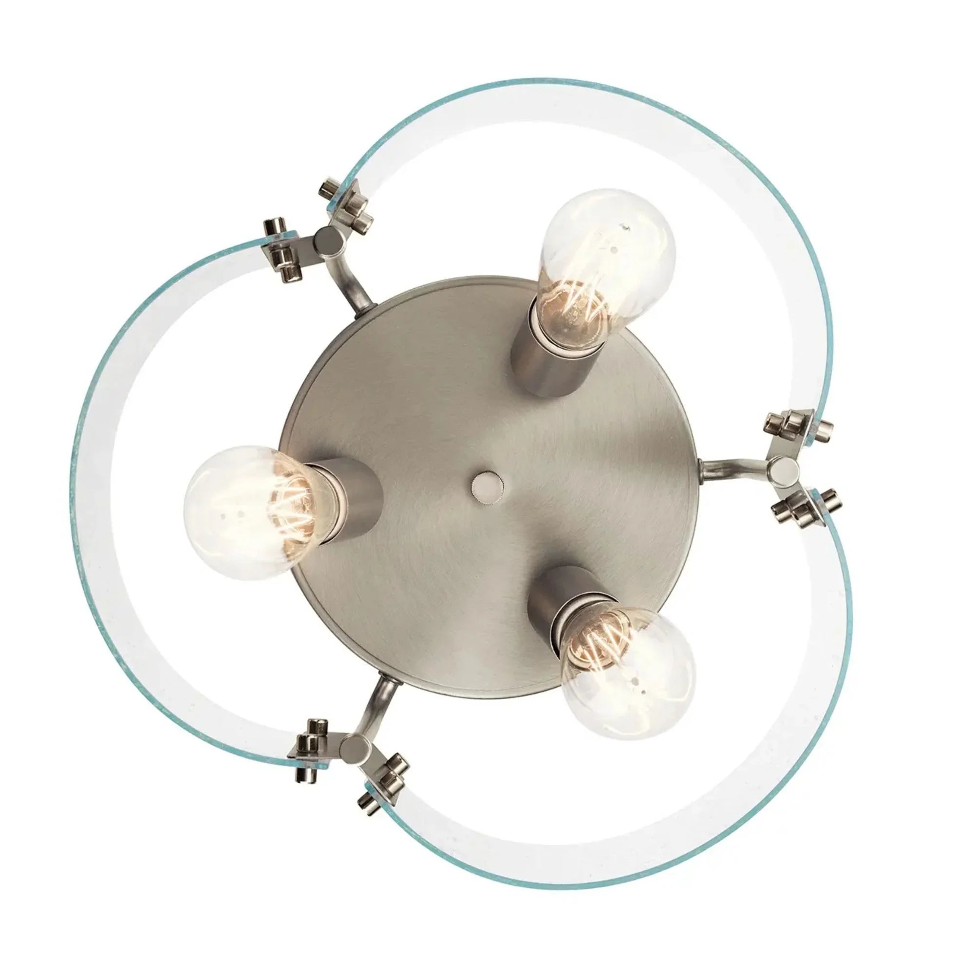 Thoreau 14" 3-Light Semi-Flush Mount, Brushed Nickel Finish