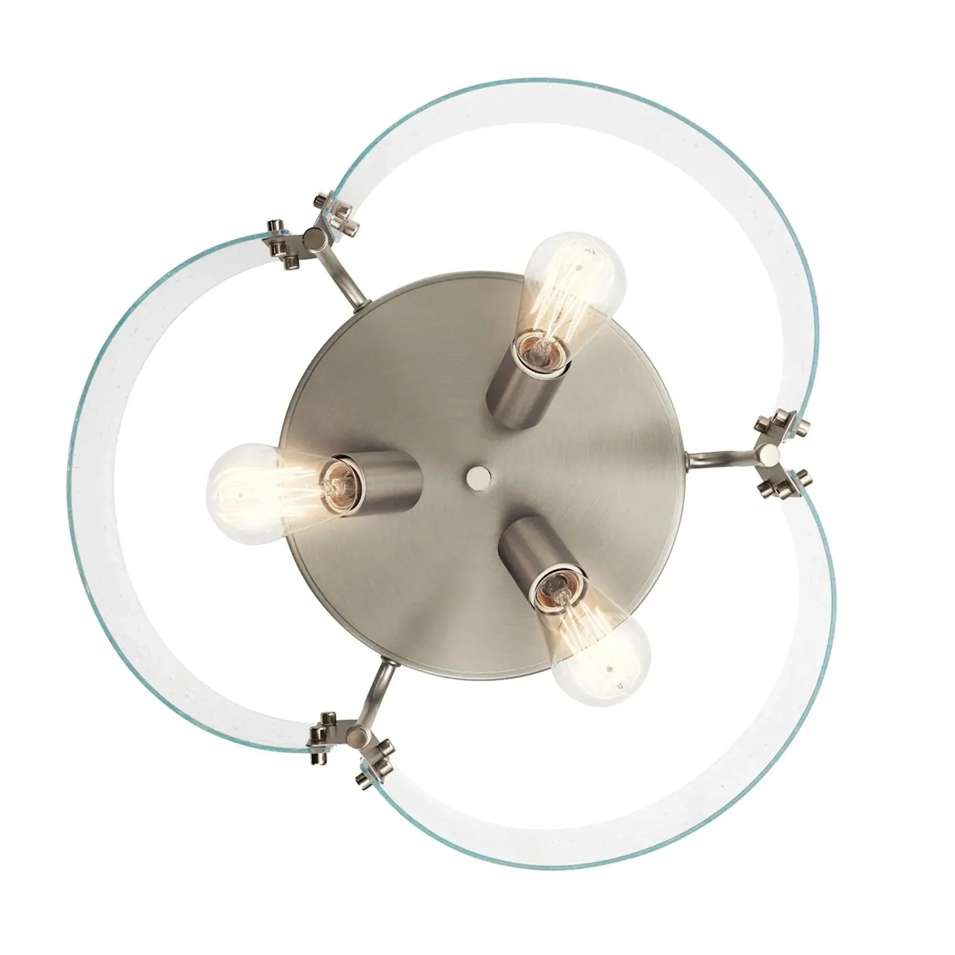 Kichler Lighting - Thoreau 18" 3-Light Semi-Flush Mount, Brushed Nickel Finish | Bees Lighting