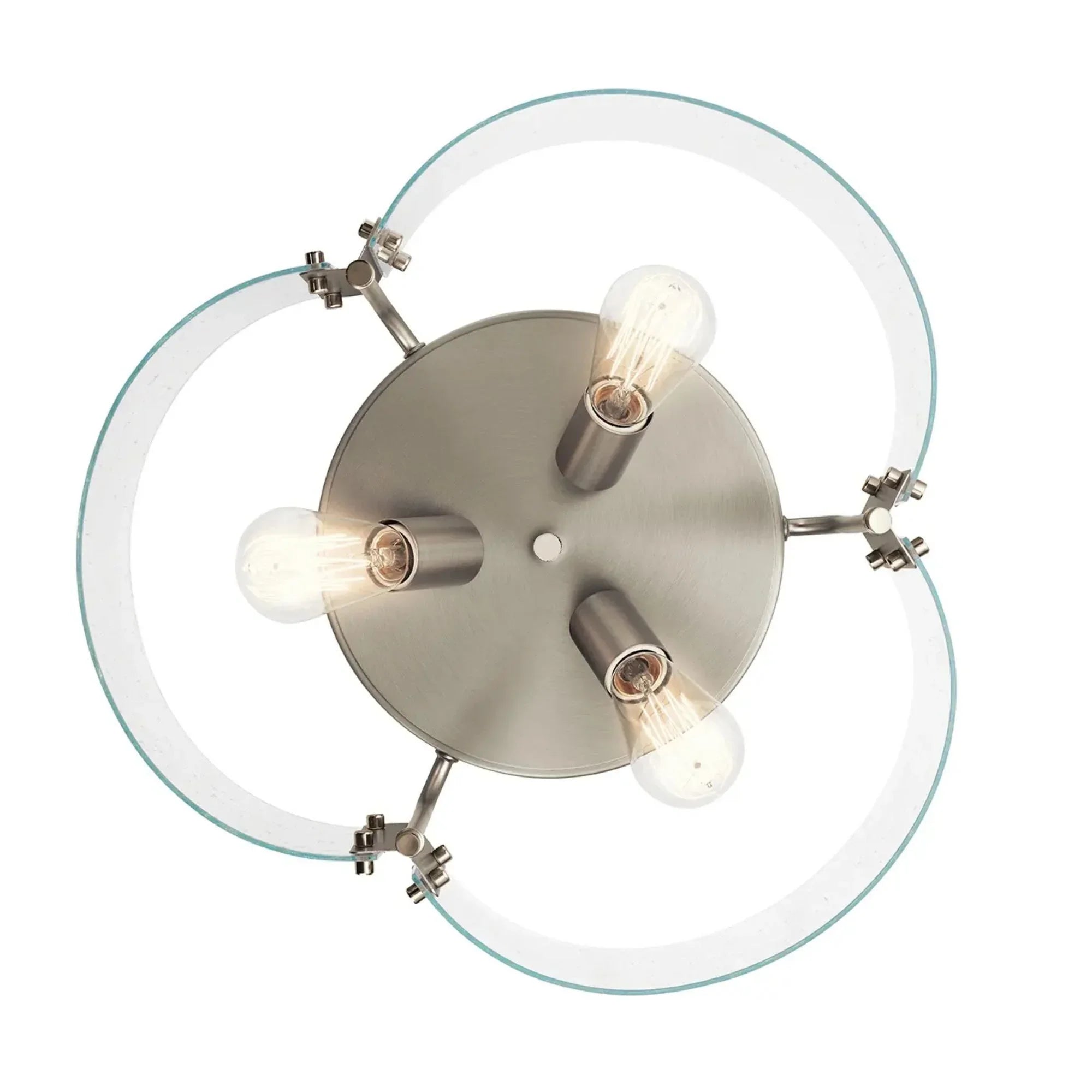Kichler Lighting - Thoreau 18" 3-Light Semi-Flush Mount, Brushed Nickel Finish | Bees Lighting