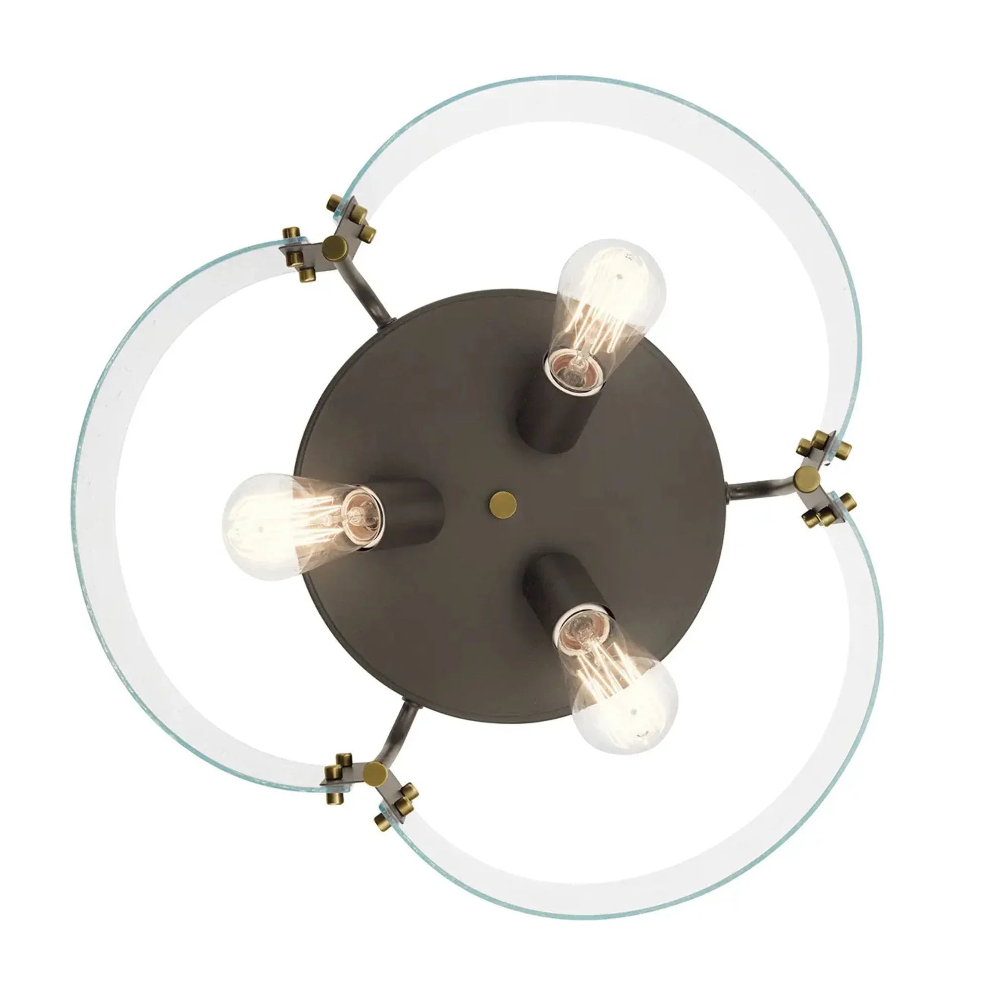 Thoreau 18" 3-Light Semi-Flush Mount, Olde Bronze Finish