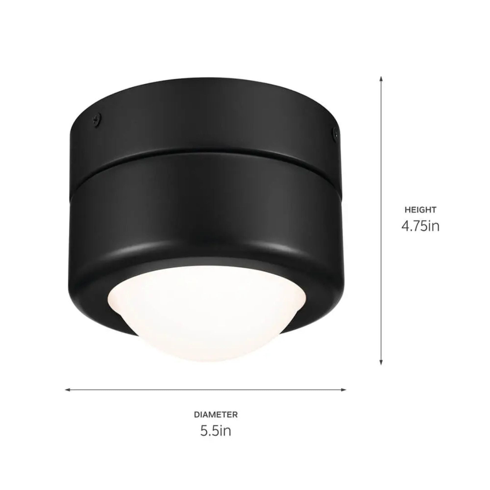 Tibbi 6" LED Flush Mount, Black Finish