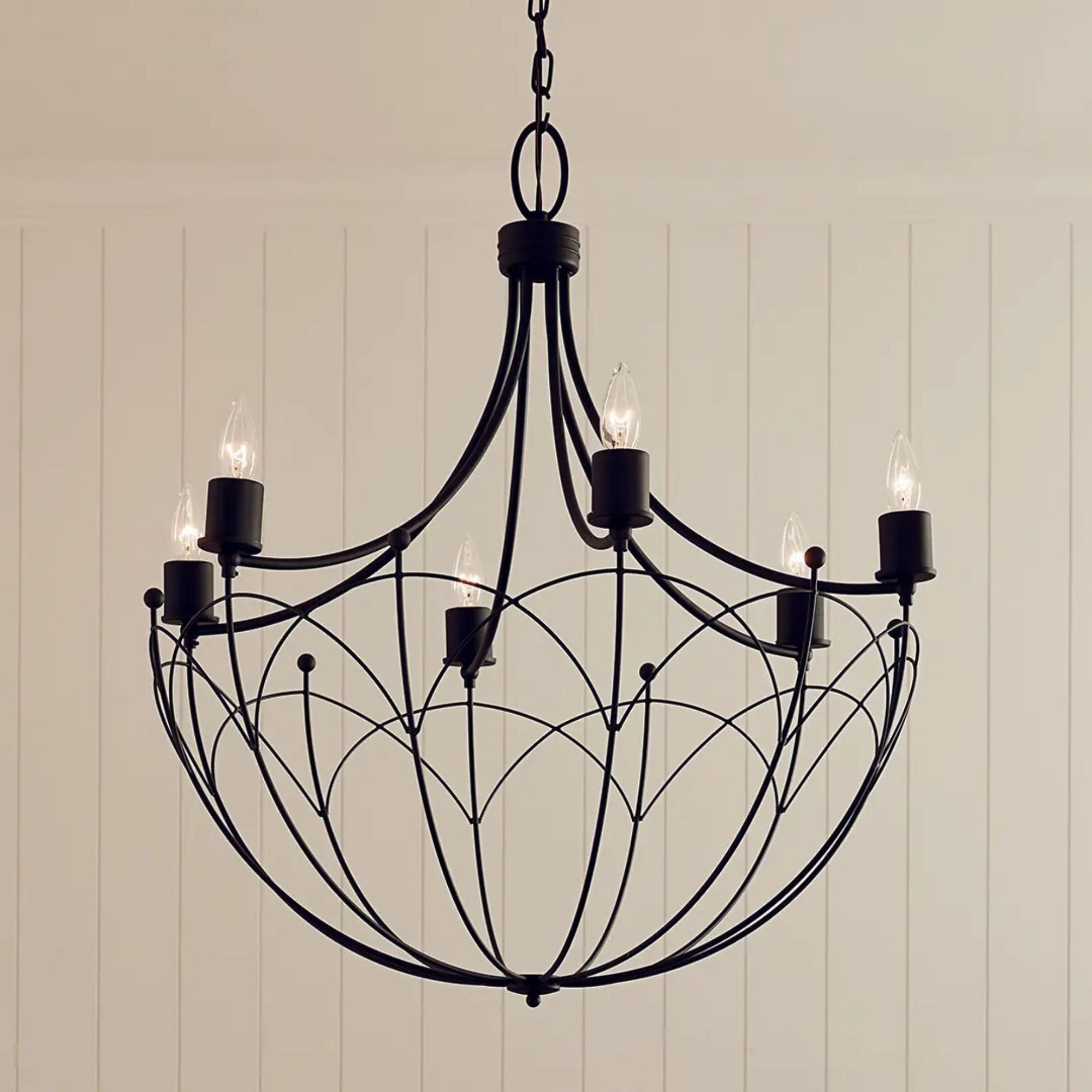 Topiary 28.25 in. 6-Light Chandelier, Textured Black