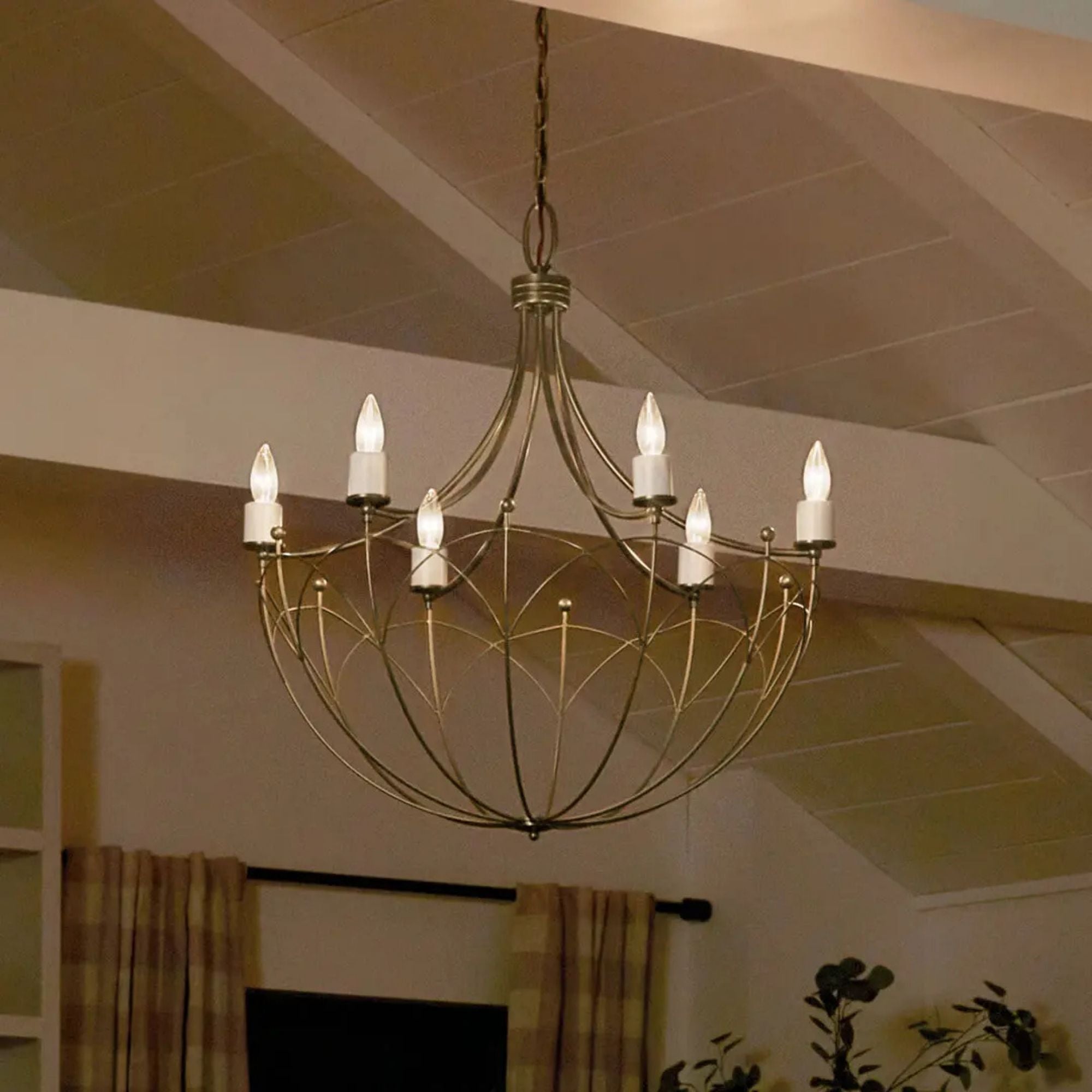 Topiary 30.25in. 6-Light Chandelier, Character Bronze