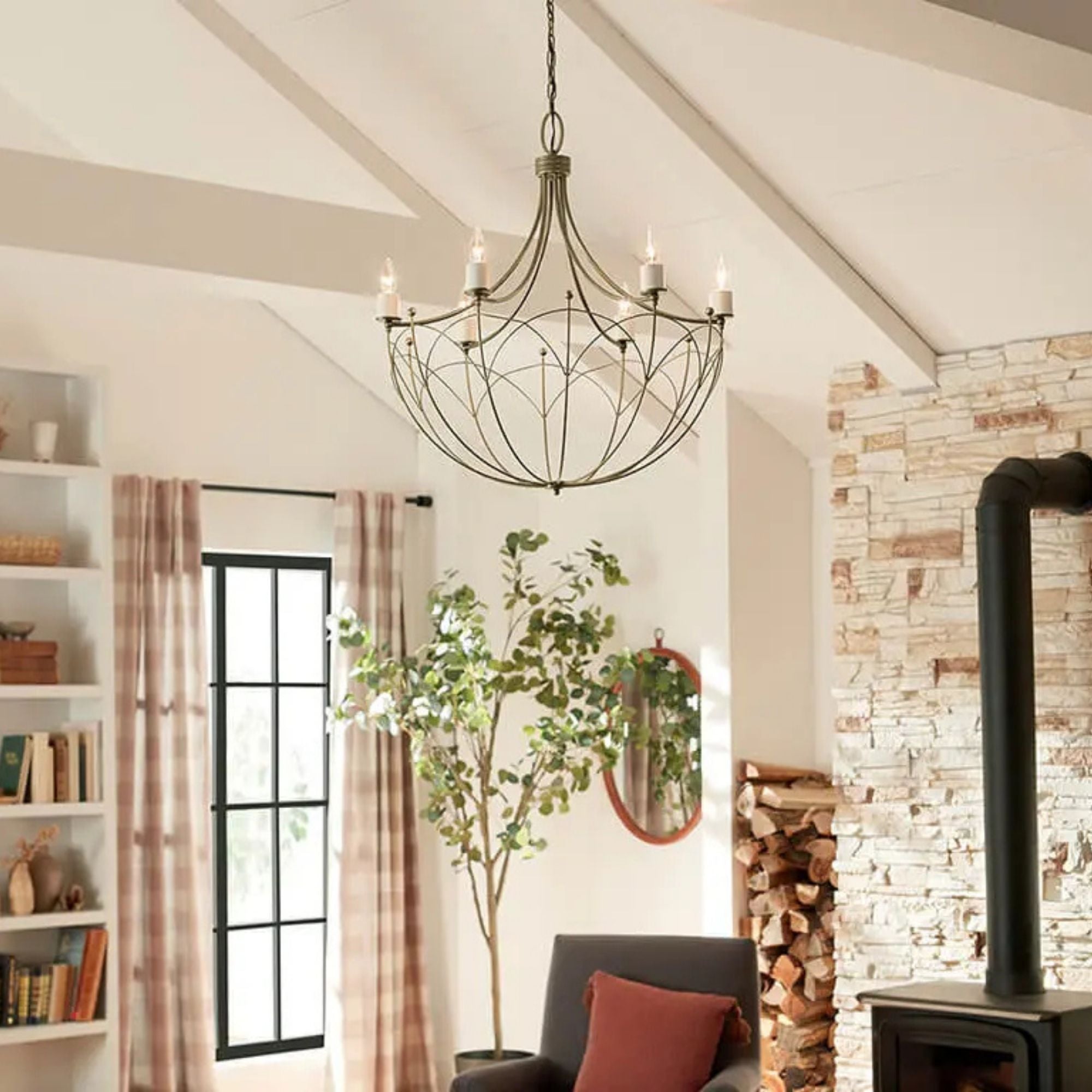 Topiary 30.25in. 6-Light Chandelier, Character Bronze