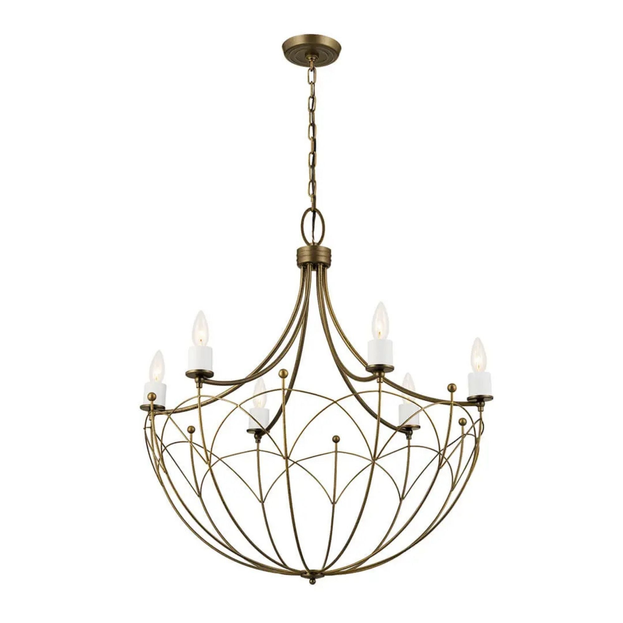 Topiary 30.25in. 6-Light Chandelier, Character Bronze