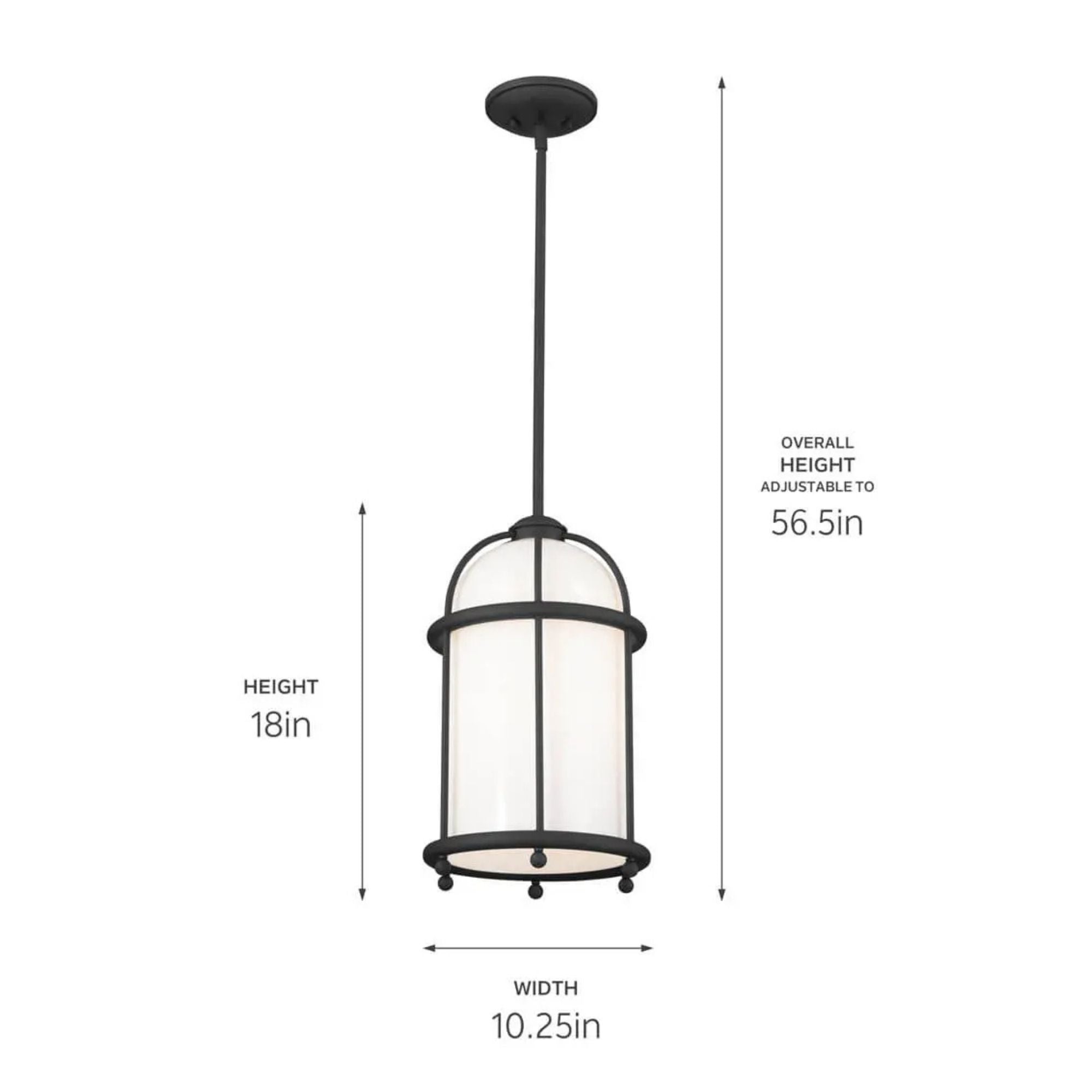 Topiary 18 in. Pendant Light, Textured Black