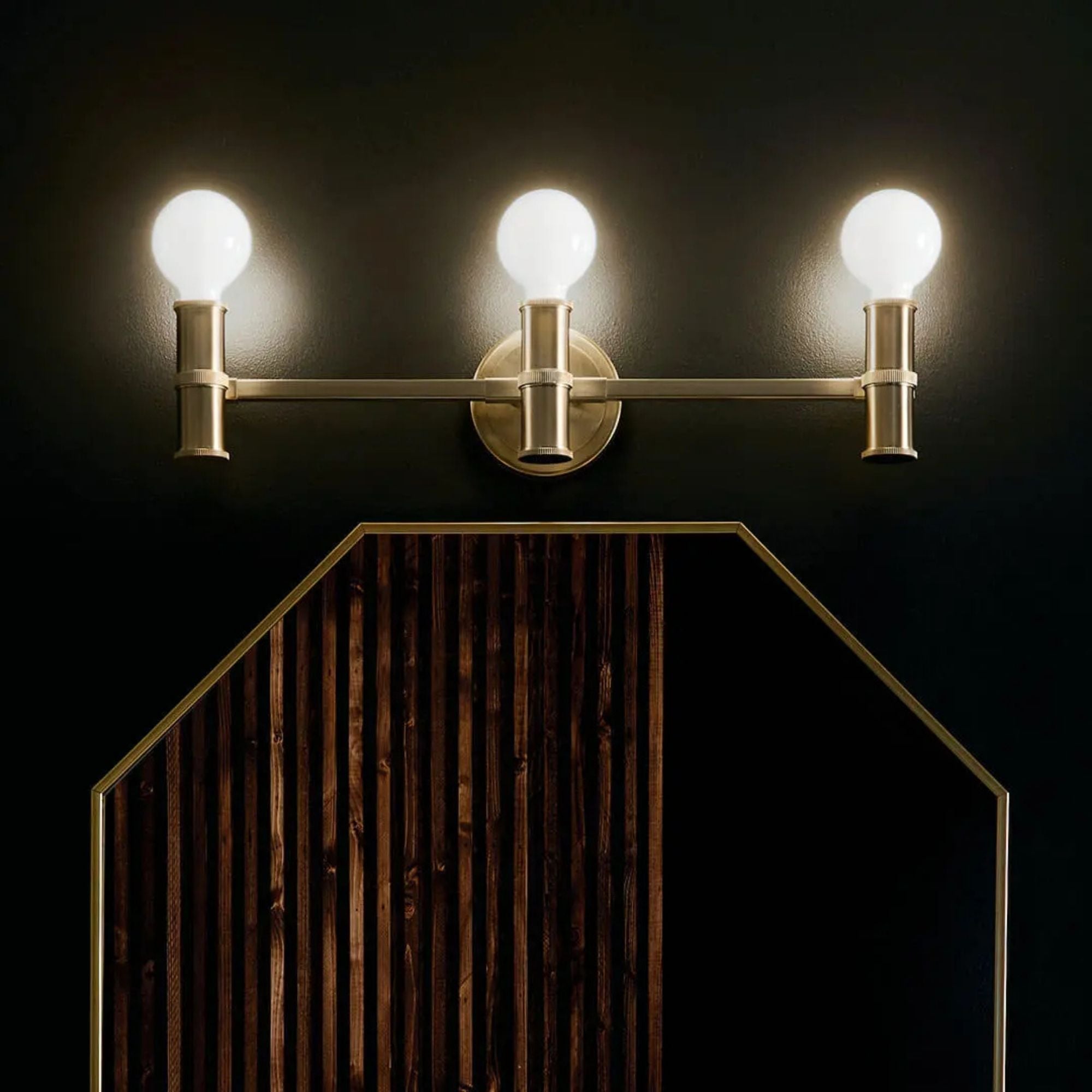 Torche 24.25 in. 3-Light Bathroom Vanity Light, Champagne Bronze