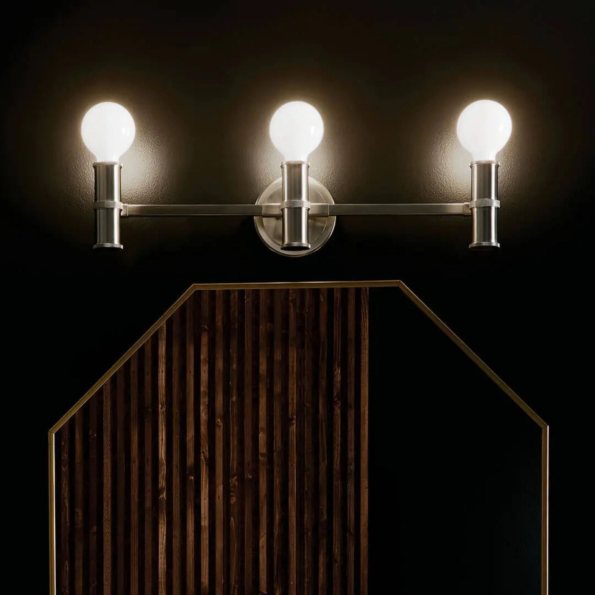 Torche 24.25 in. 3-Light Bathroom Vanity Light, Brushed Nickel