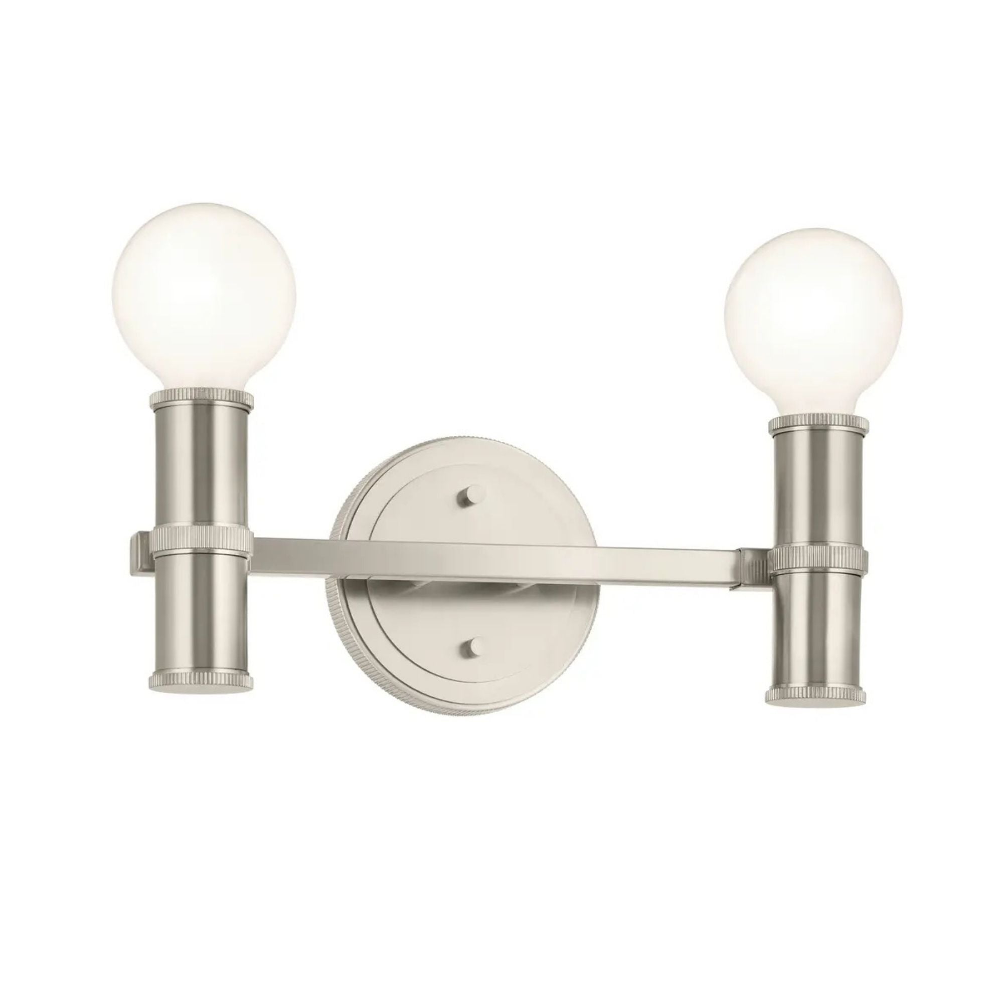 Torche 13 in. 2-Light Bathroom Vanity Light, Brushed Nickel