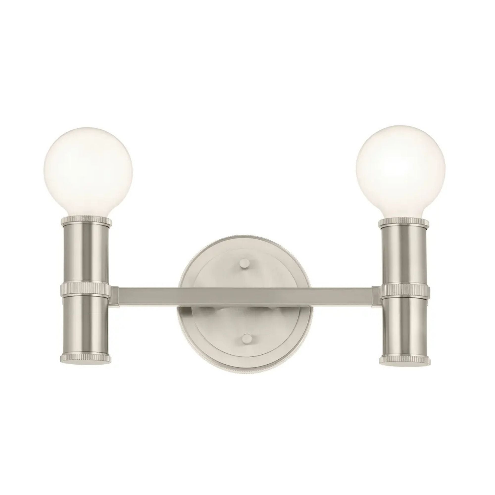 Torche 13 in. 2-Light Bathroom Vanity Light, Brushed Nickel