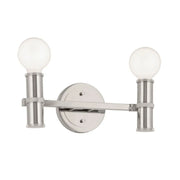 Torche 13 in. 2-Light Bathroom Vanity Light, Polished Nickel